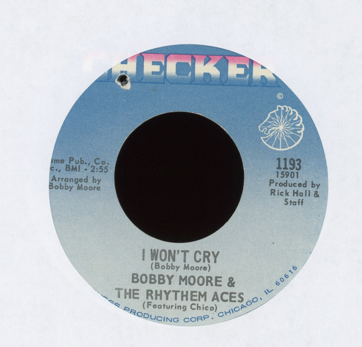 Bobby Moore & The Rhythm Aces - I Wanna Be Your Man on Checker Soul 45