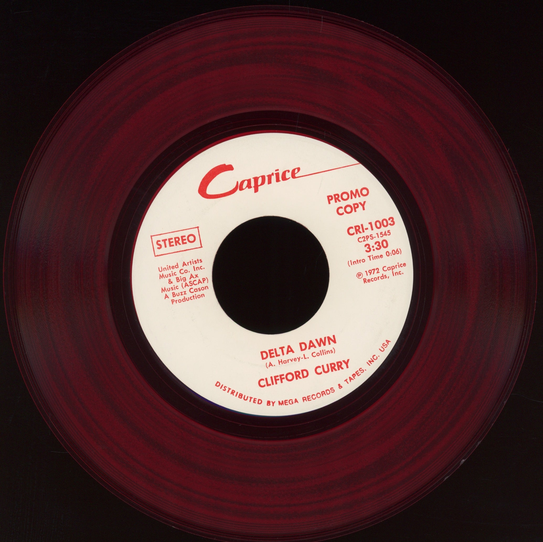 Clifford Curry - Delta Dawn on Caprice Red Vinyl Promo Funk 45 Breaks