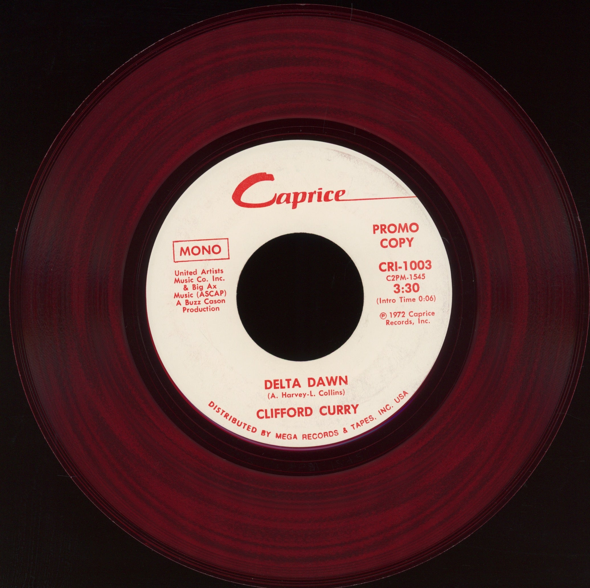 Clifford Curry - Delta Dawn on Caprice Red Vinyl Promo Funk 45 Breaks