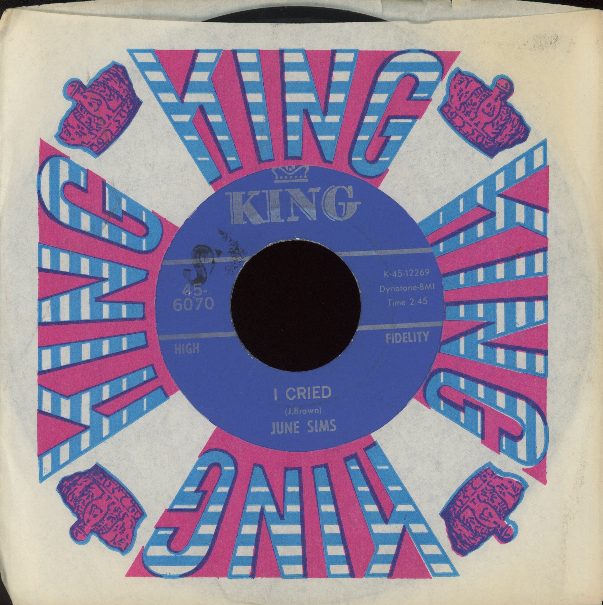 June Sims - I Cried on King Deep Soul 45