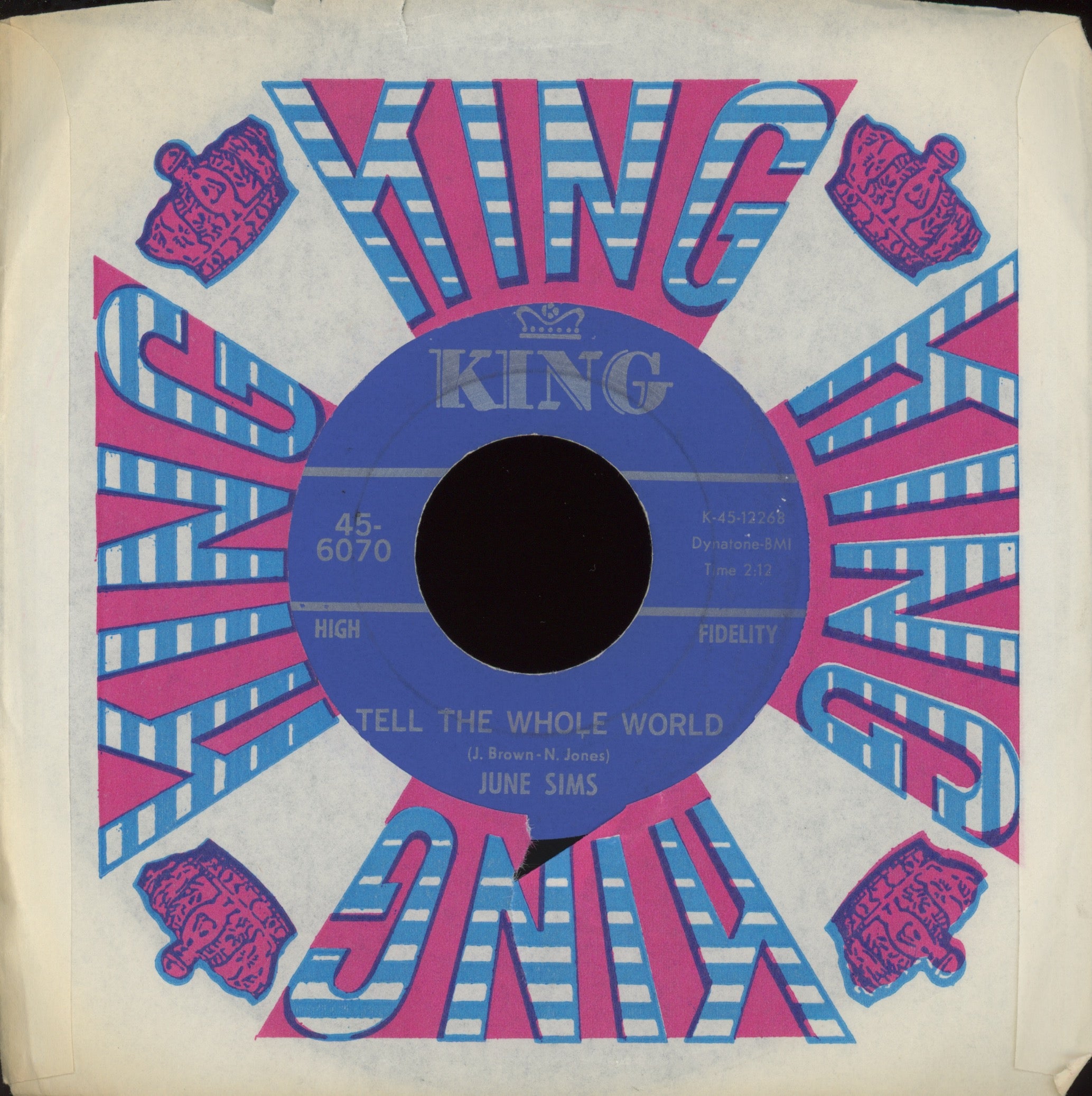 June Sims - I Cried on King Deep Soul 45