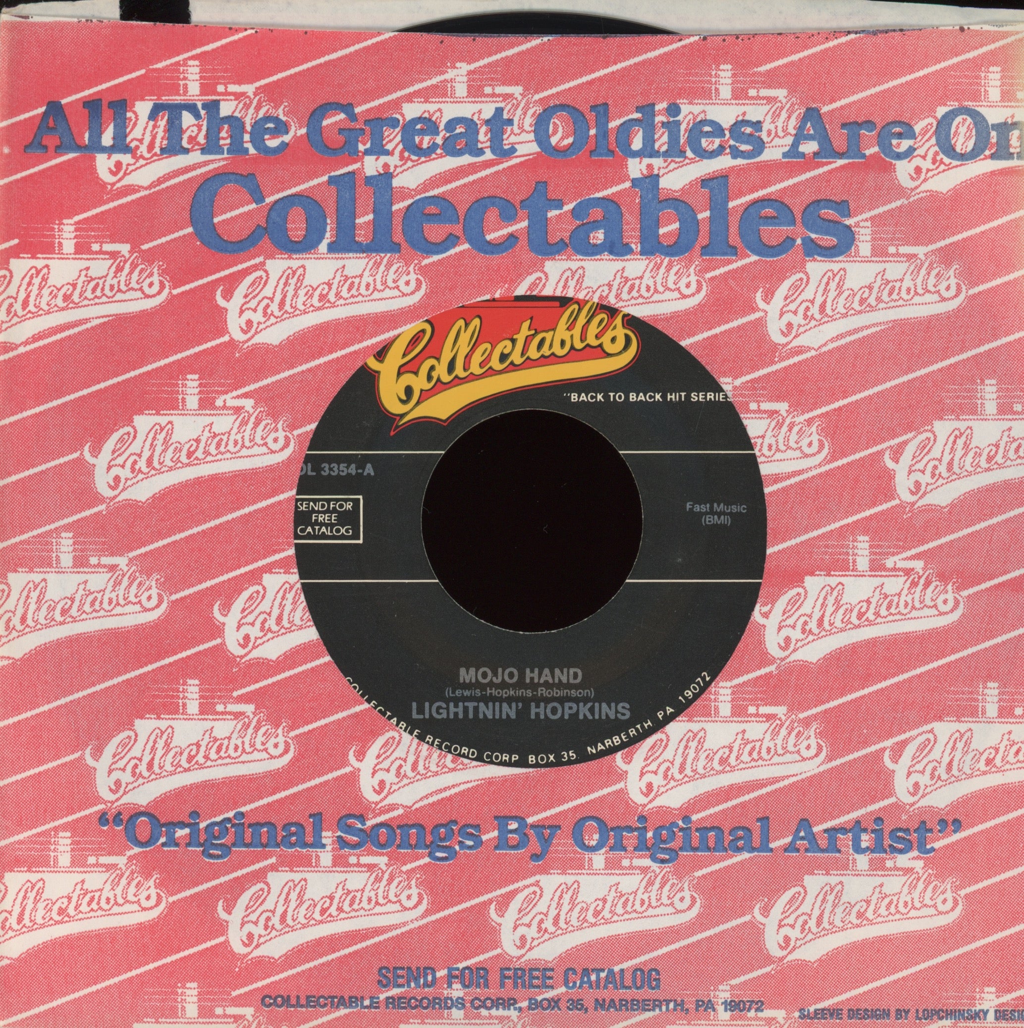 Lightnin' Hopkins - Mojo Hand on Collectables Reissue R&B Blues 45