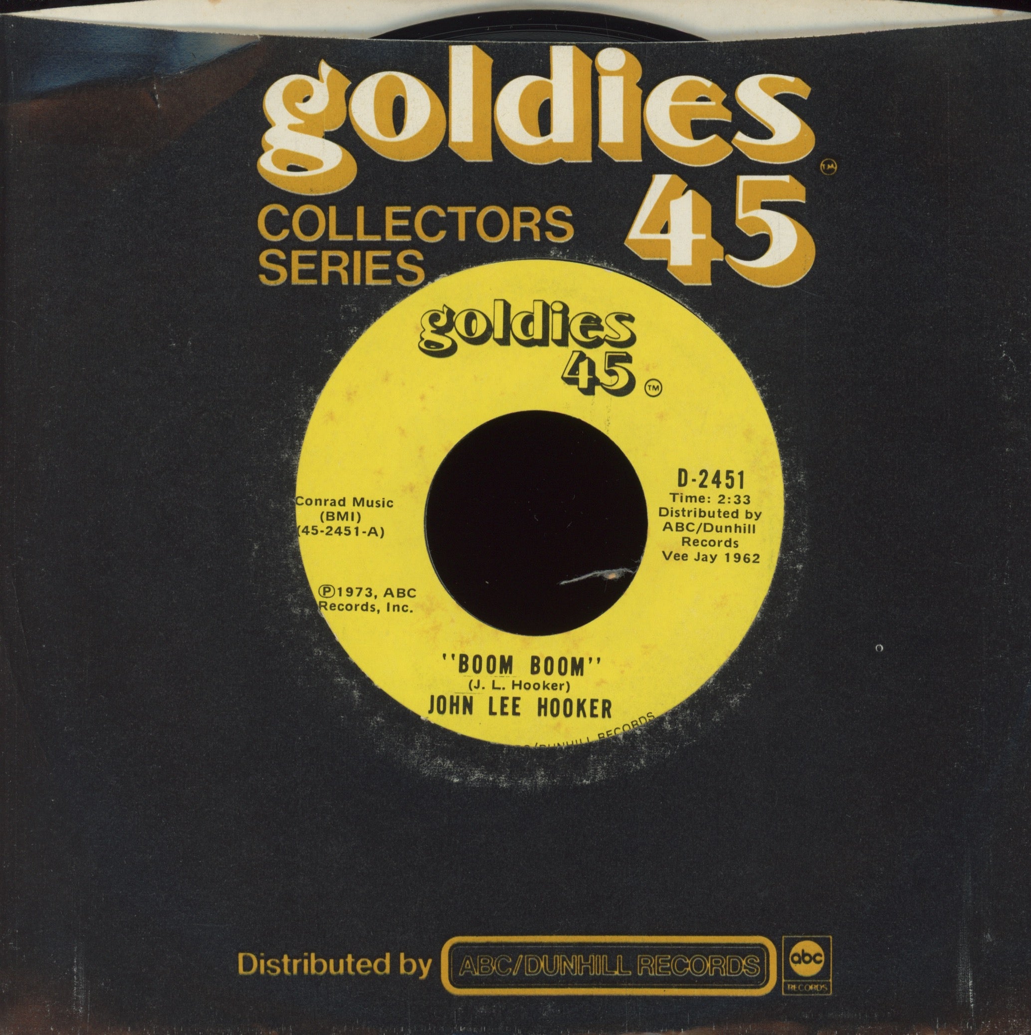 John Lee Hooker - Boom Boom / Whiskey & Wimmen Goldies R&B Blues 45 Reissue