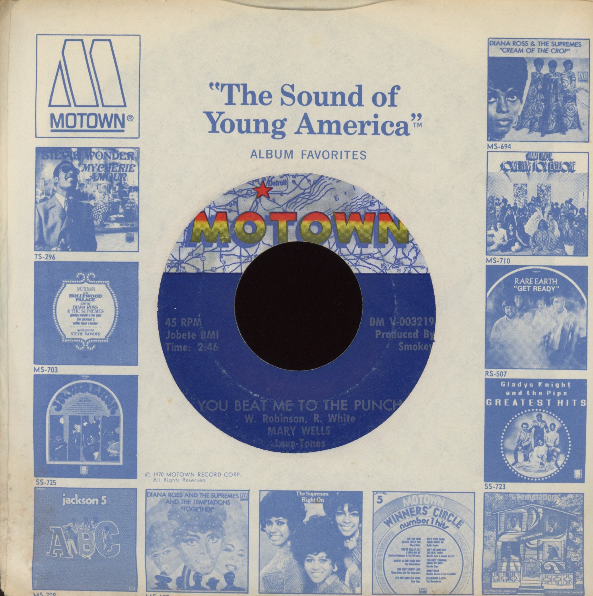 Mary Wells - You Beat Me To The Punch on Motown Northern Soul 45