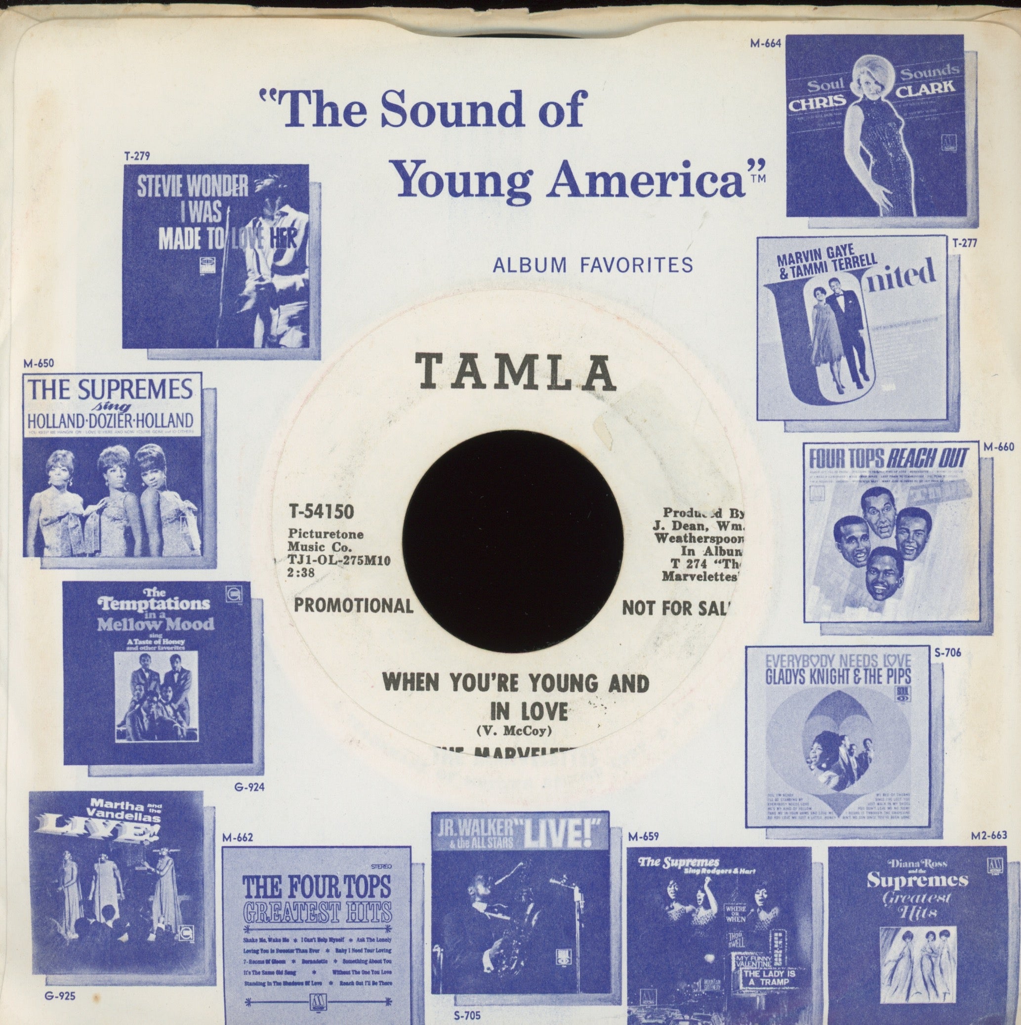 The Marvelettes - When You're Young And In Love on Tamla Promo Northern Soul 45