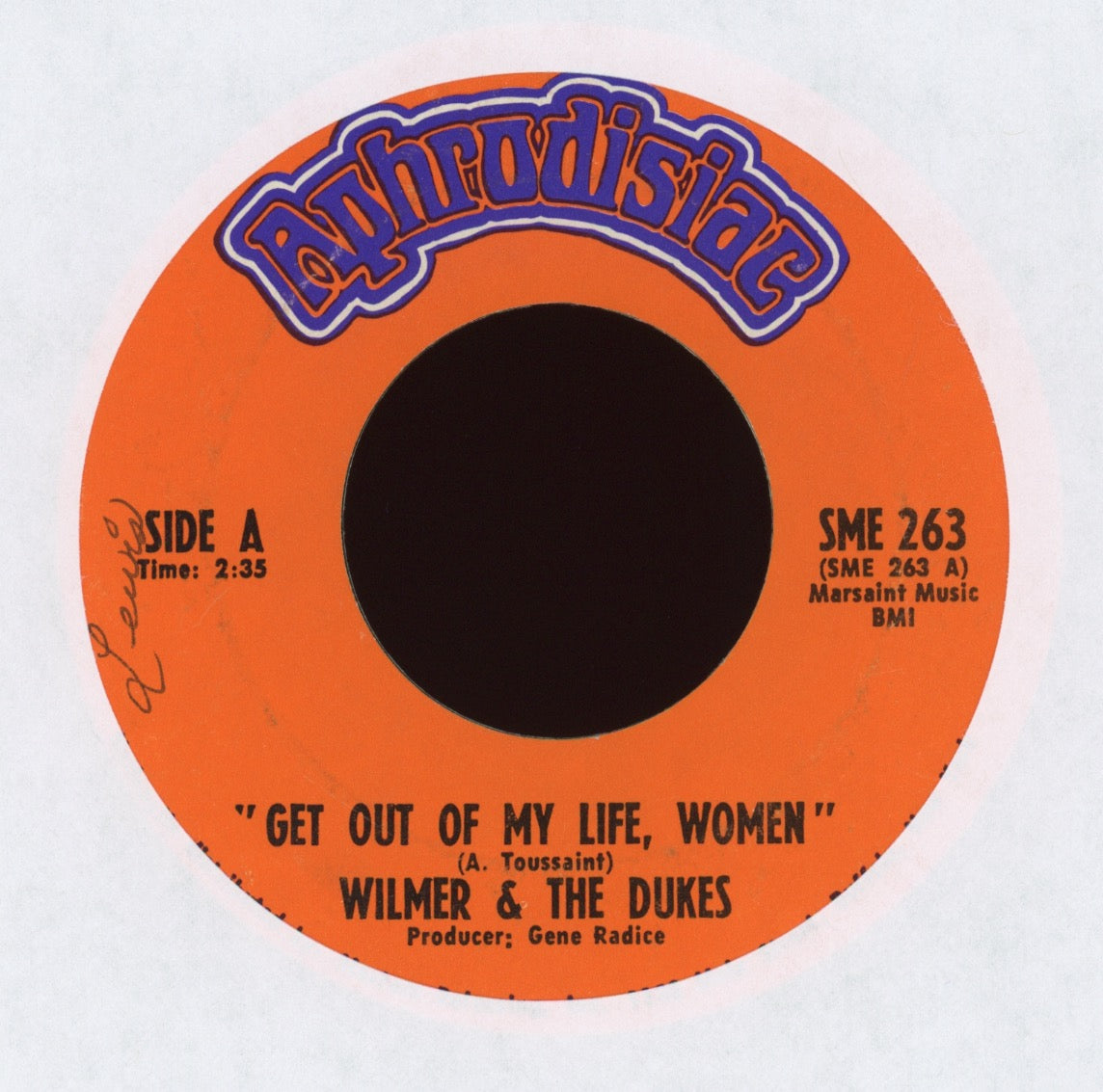 Wilmer & The Dukes - Get Out Of My Life, Women on Aphrodisiac Funk 45 Breaks