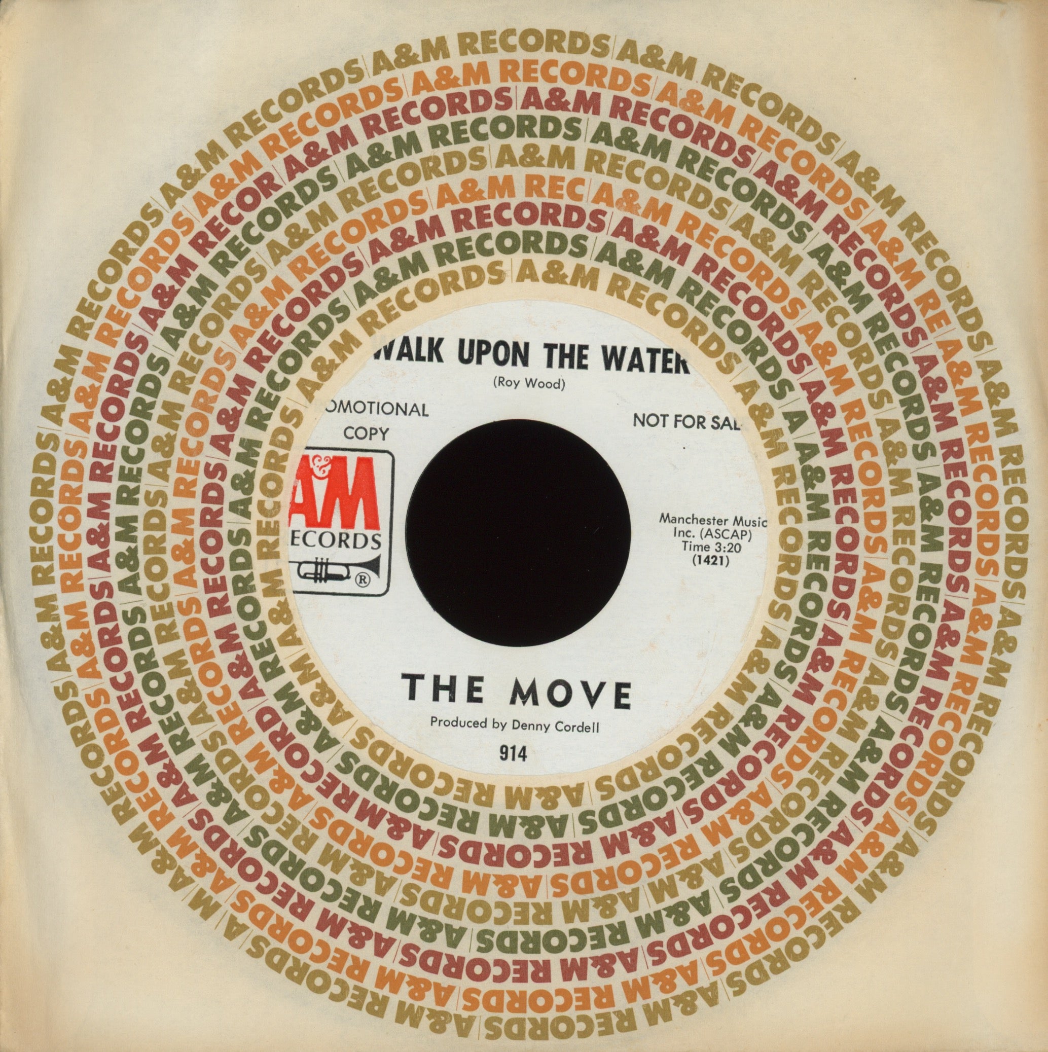 The Move - Fire Brigade on A&M Promo Rock 45