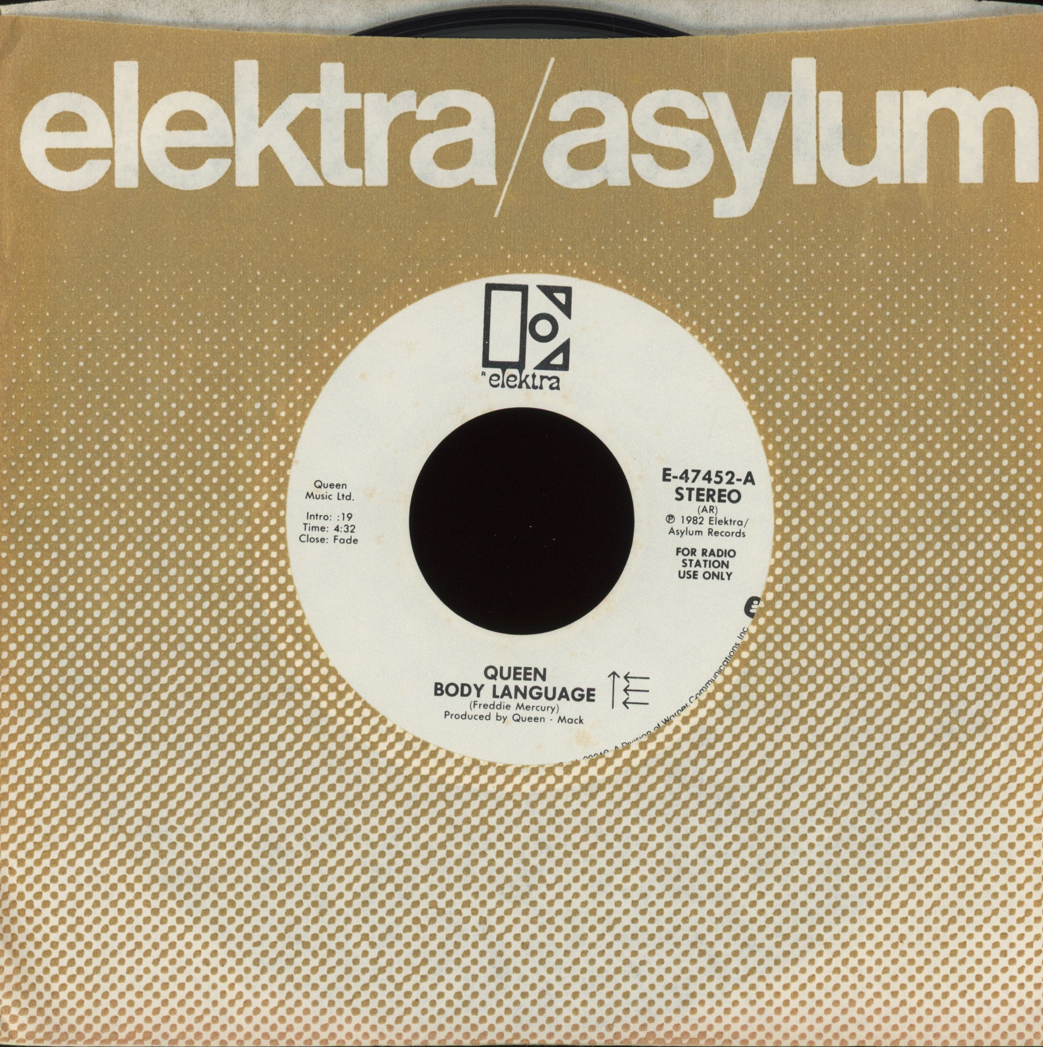 Queen - Body Language on Elektra Promo Rock 45