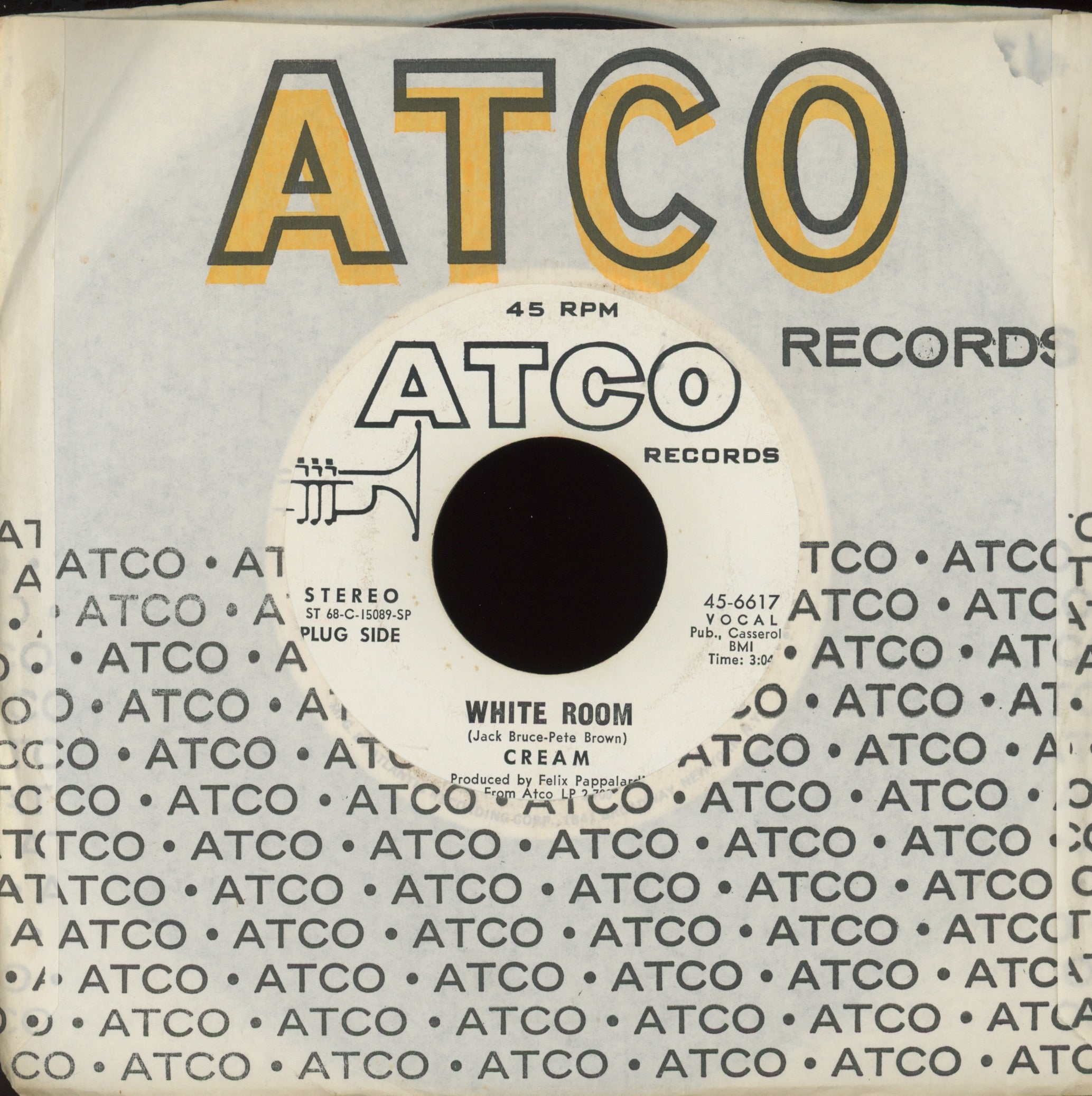 Cream - White Room on Atco Promo Rock 45