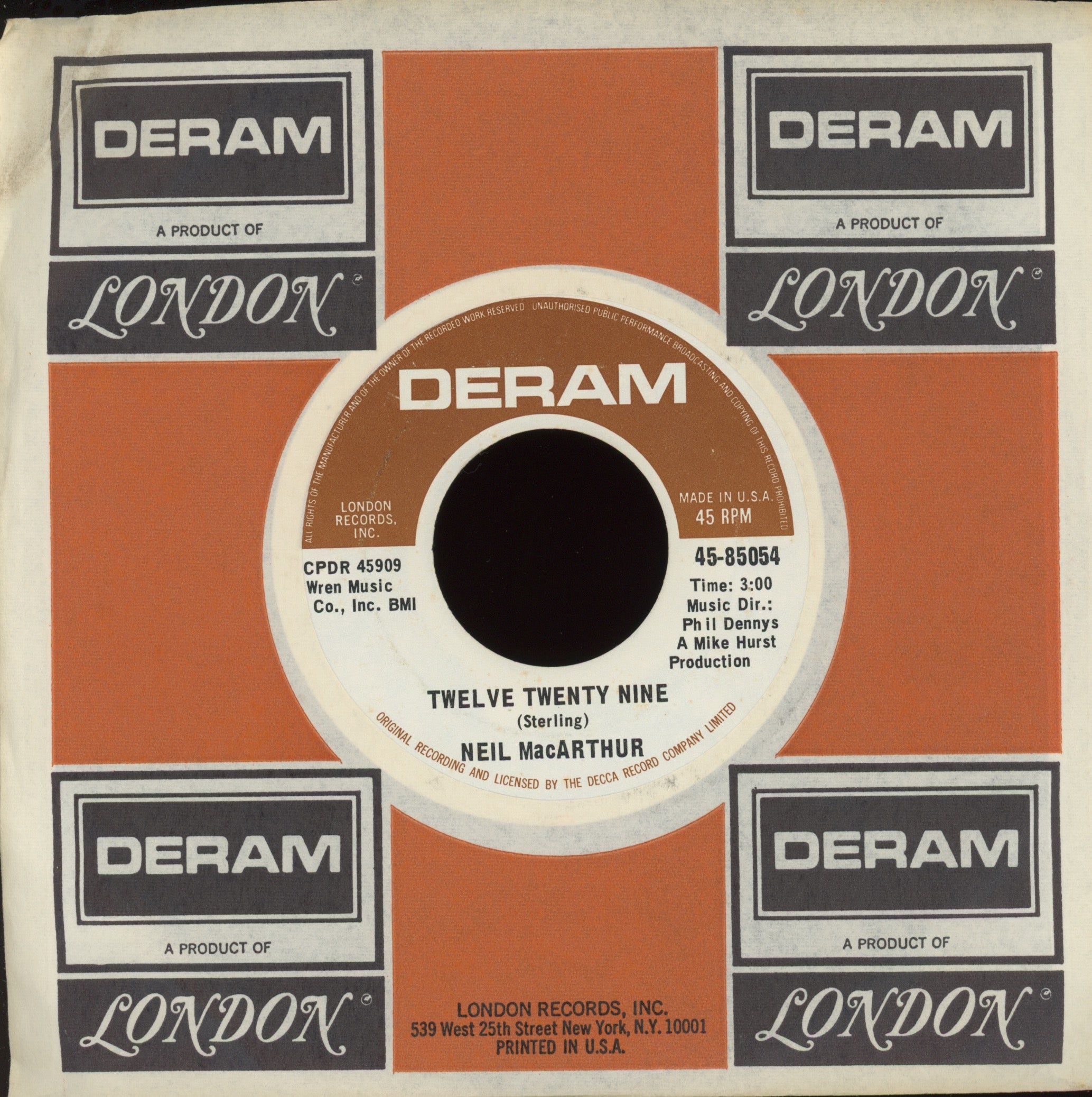 Neil MacArthur - It's Not Easy on Deram Rock 45