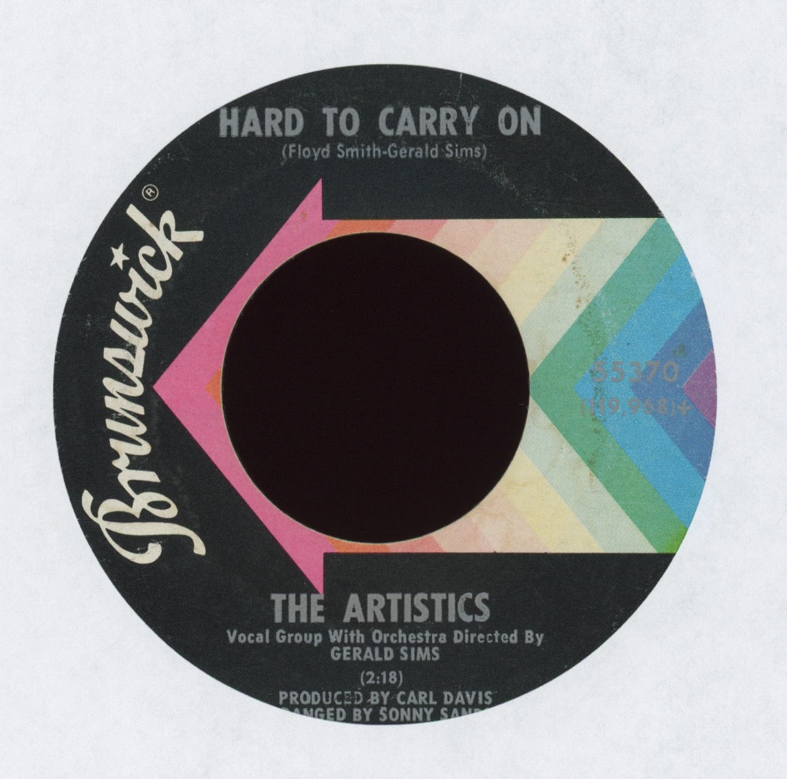 The Artistics - Hard To Carry On on Brunswick Soul Funk 45 Breaks