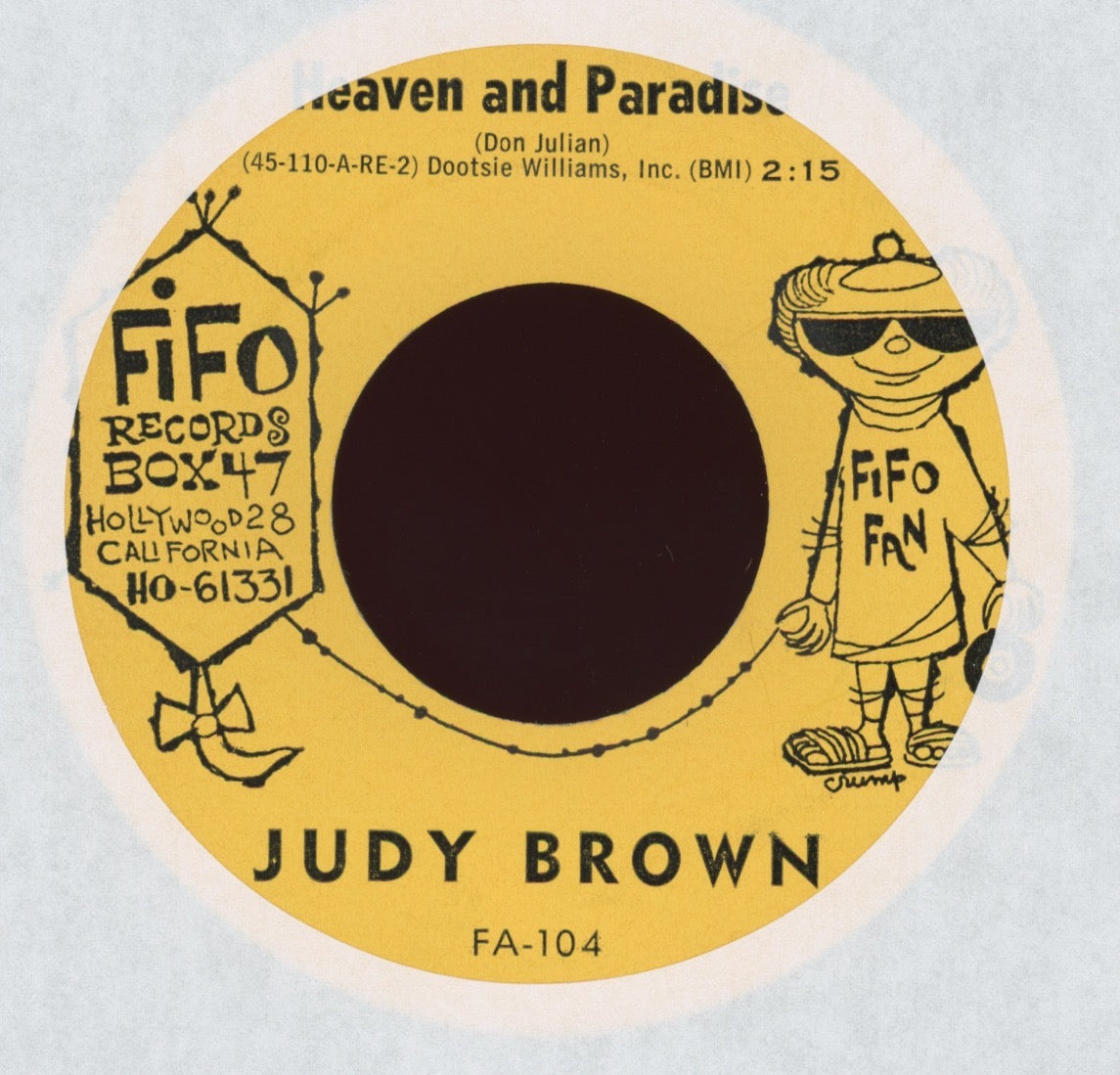 Judy Brown - Heaven And Paradise on Fifo Teen R&B Doo Wop 45