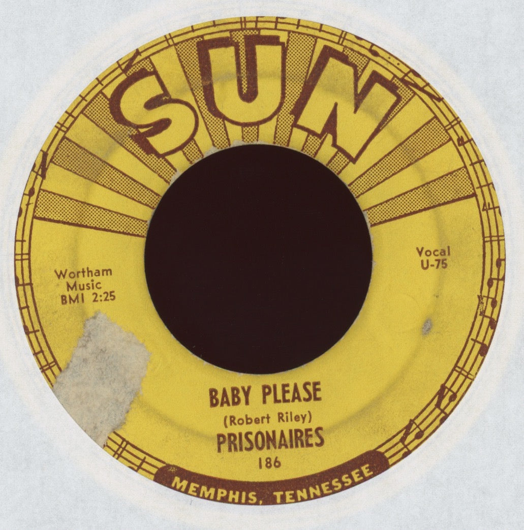 The Prisonaires - Just Walkin' In The Rain on Sun R&B 45 Push Marks