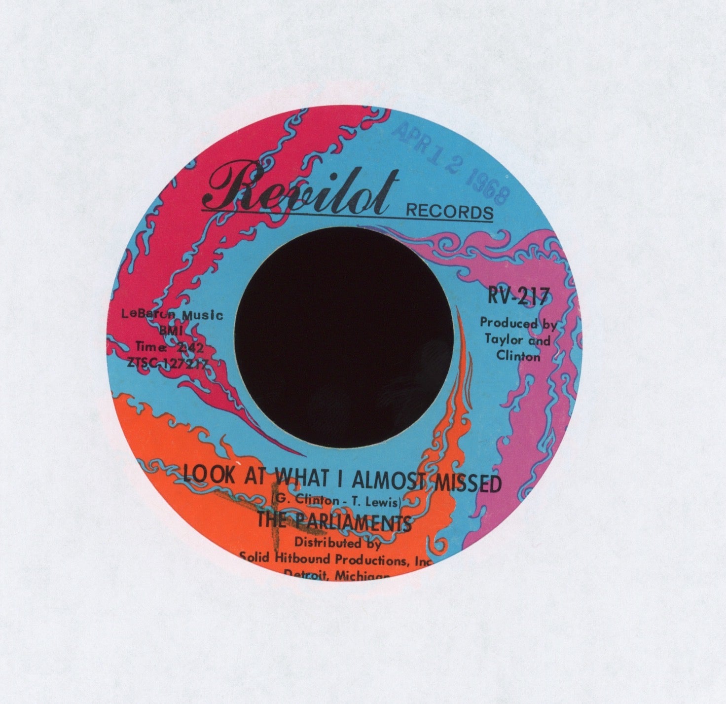The Parliaments - Look At What I Almost Missed on Revilot Northern Soul 45