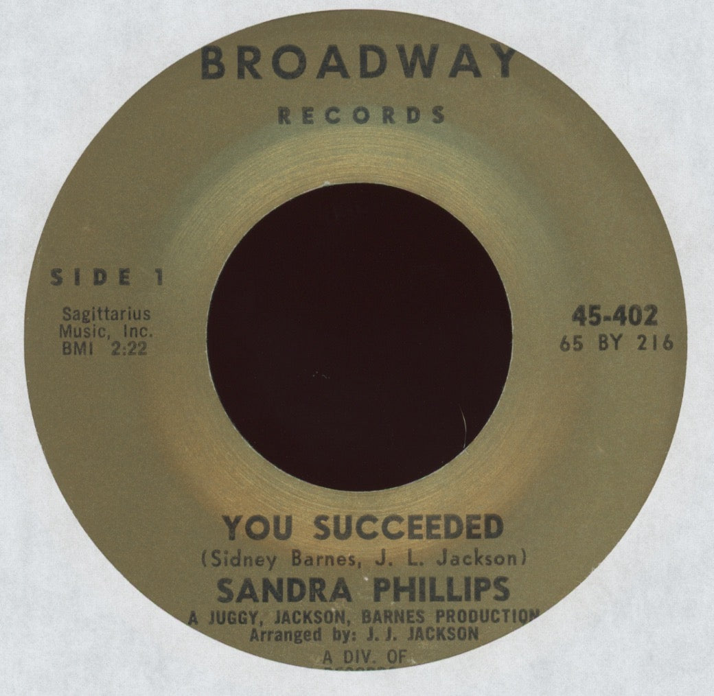 Sandra Phillips - You Succeeded on Broadway Northern Soul 45