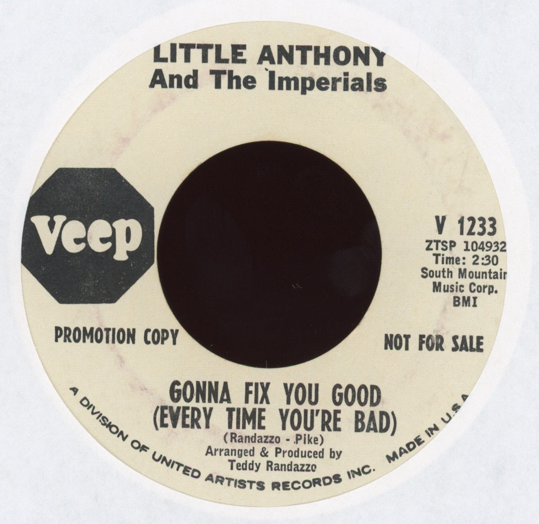Little Anthony & The Imperials - Gonna Fix You Good (Everytime You're Bad) on Veep Promo Northern Soul 45