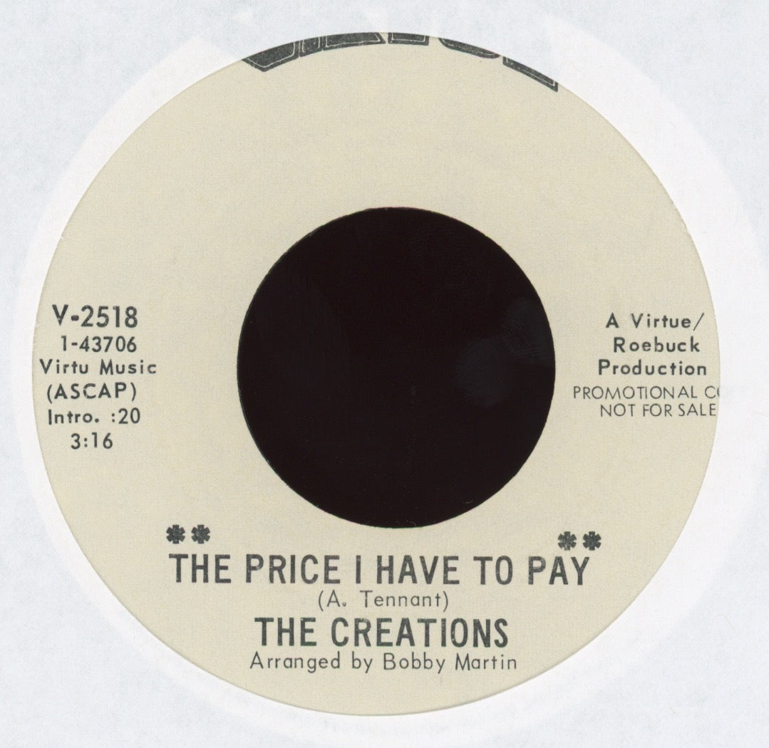 Creations - The Price I Have To Pay on Virtue Promo Sweet Soul 45