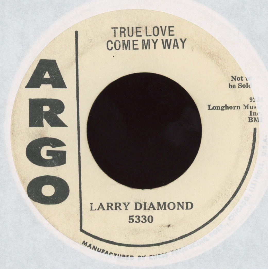 Larry Diamond - True Love Come My Way on Argo Promo Rockabilly 45