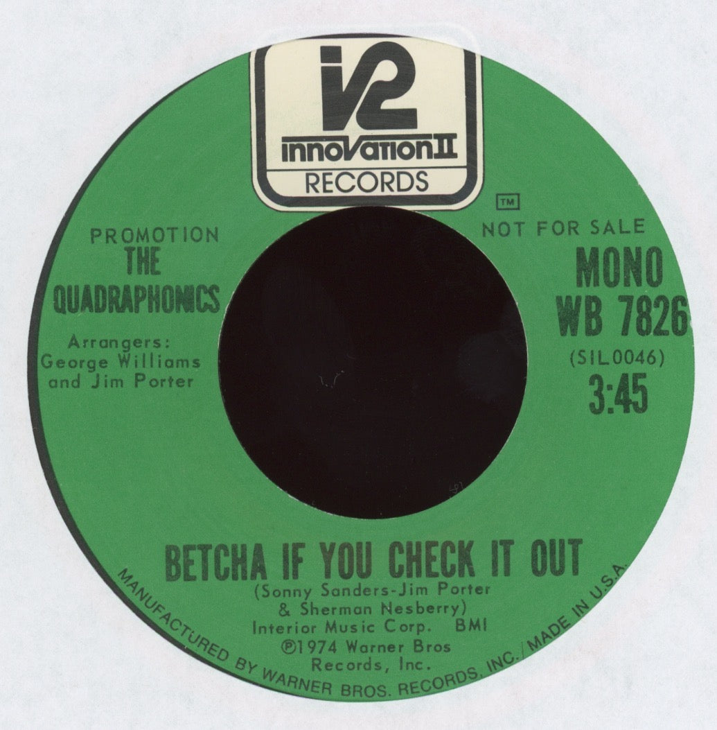 The Quadraphonics - Betcha If You Check It Out on Innovation II Promo 70's Soul 45