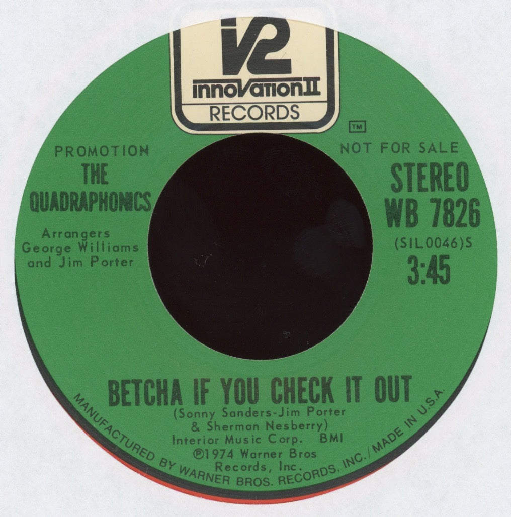 The Quadraphonics - Betcha If You Check It Out on Innovation II Promo 70's Soul 45