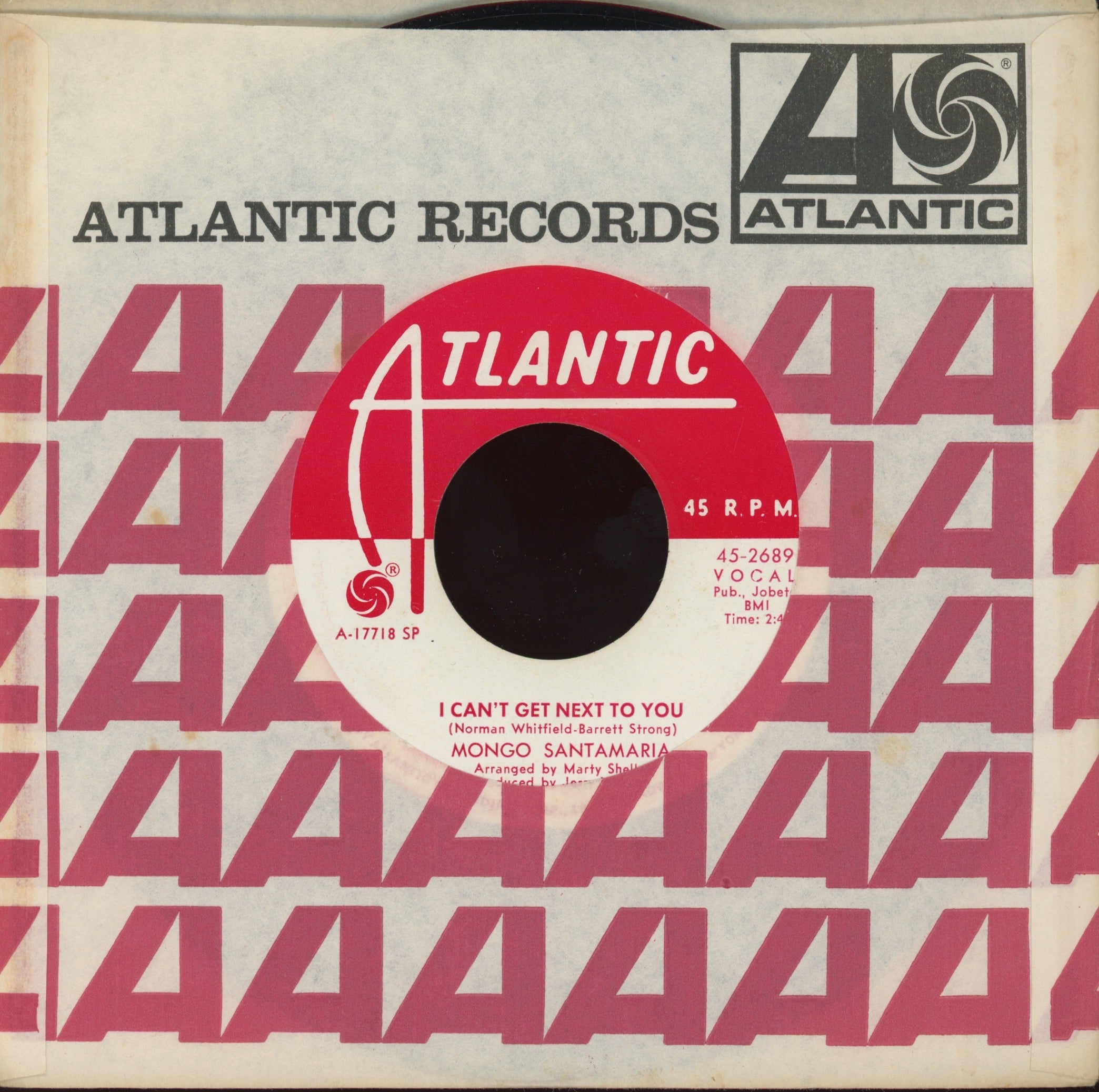 Mongo Santamaria - Feeling Alright on Atlantic Promo Latin Funk 45