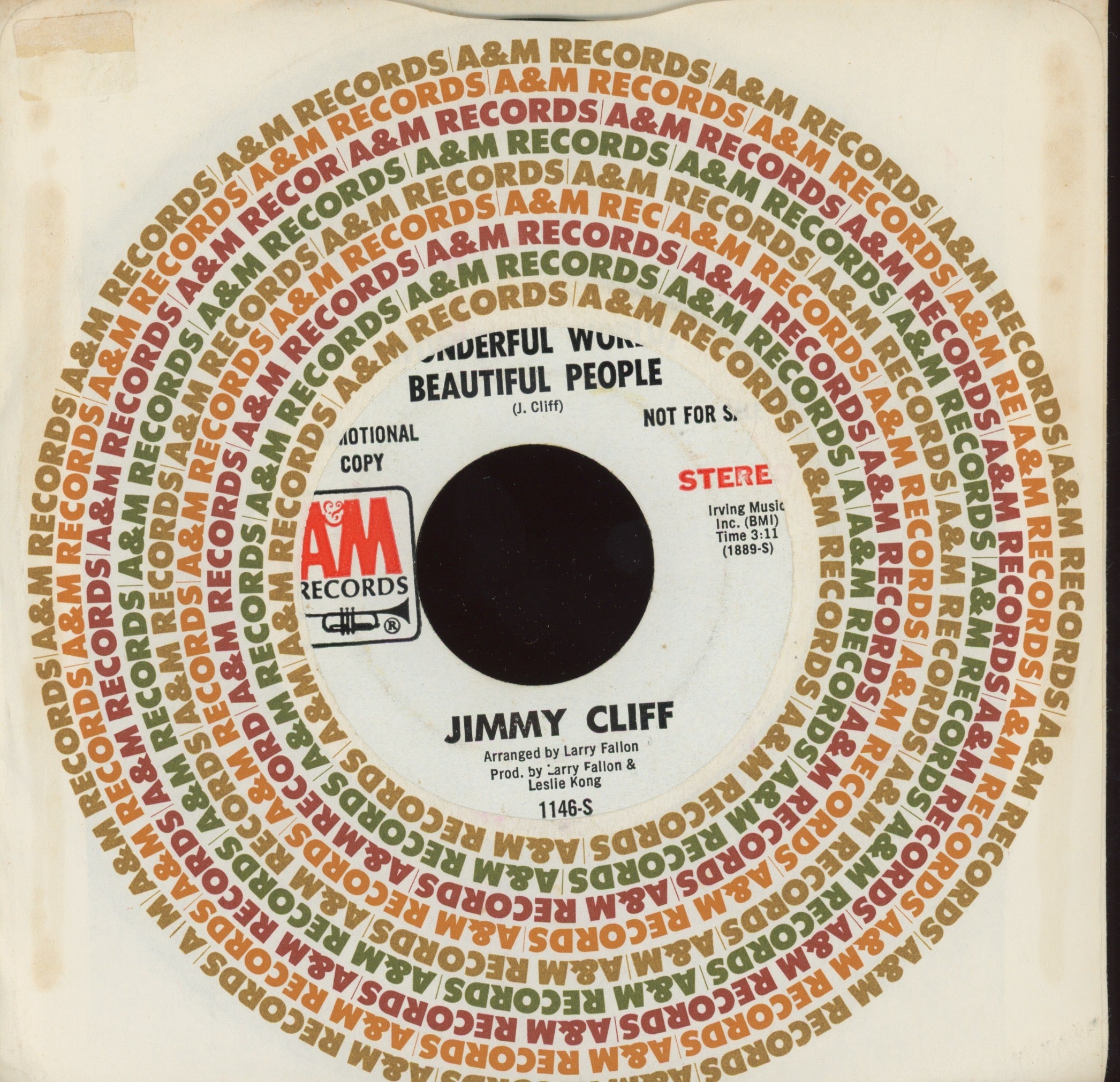 Jimmy Cliff - Waterfall on A&M Promo Northern Soul 45