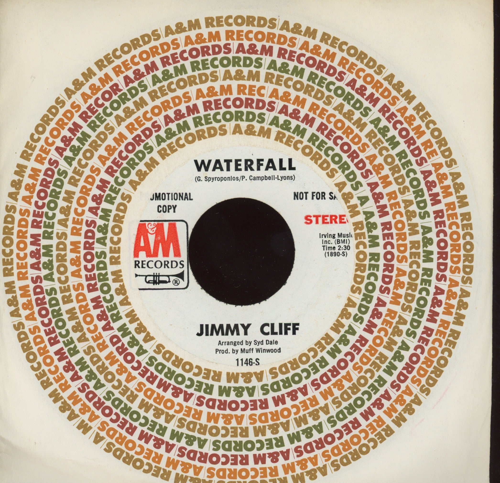 Jimmy Cliff - Waterfall on A&M Promo Northern Soul 45