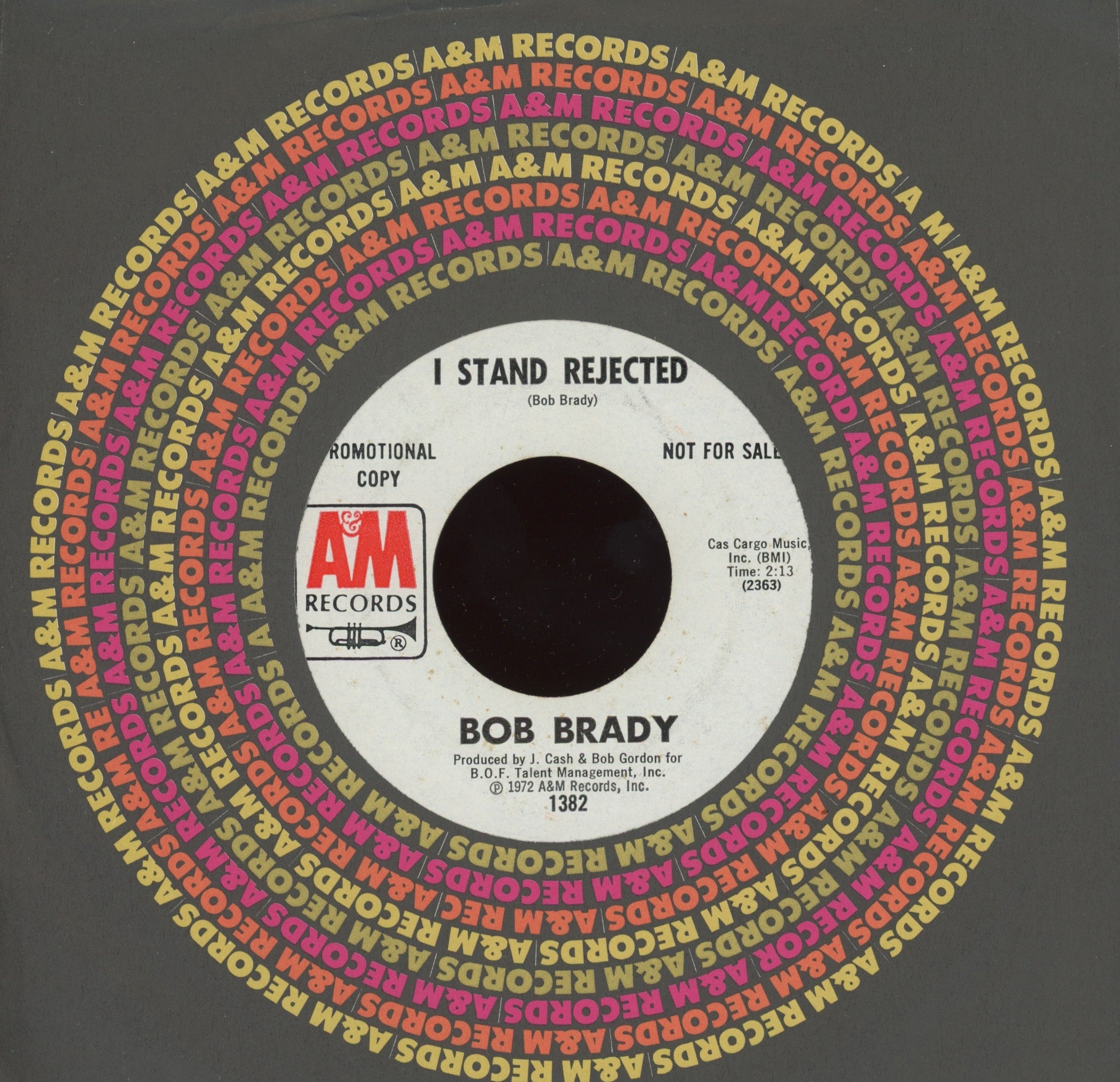 Bob Brady - More, More, More, Of Your Love on A&M Promo Northern Soul 45