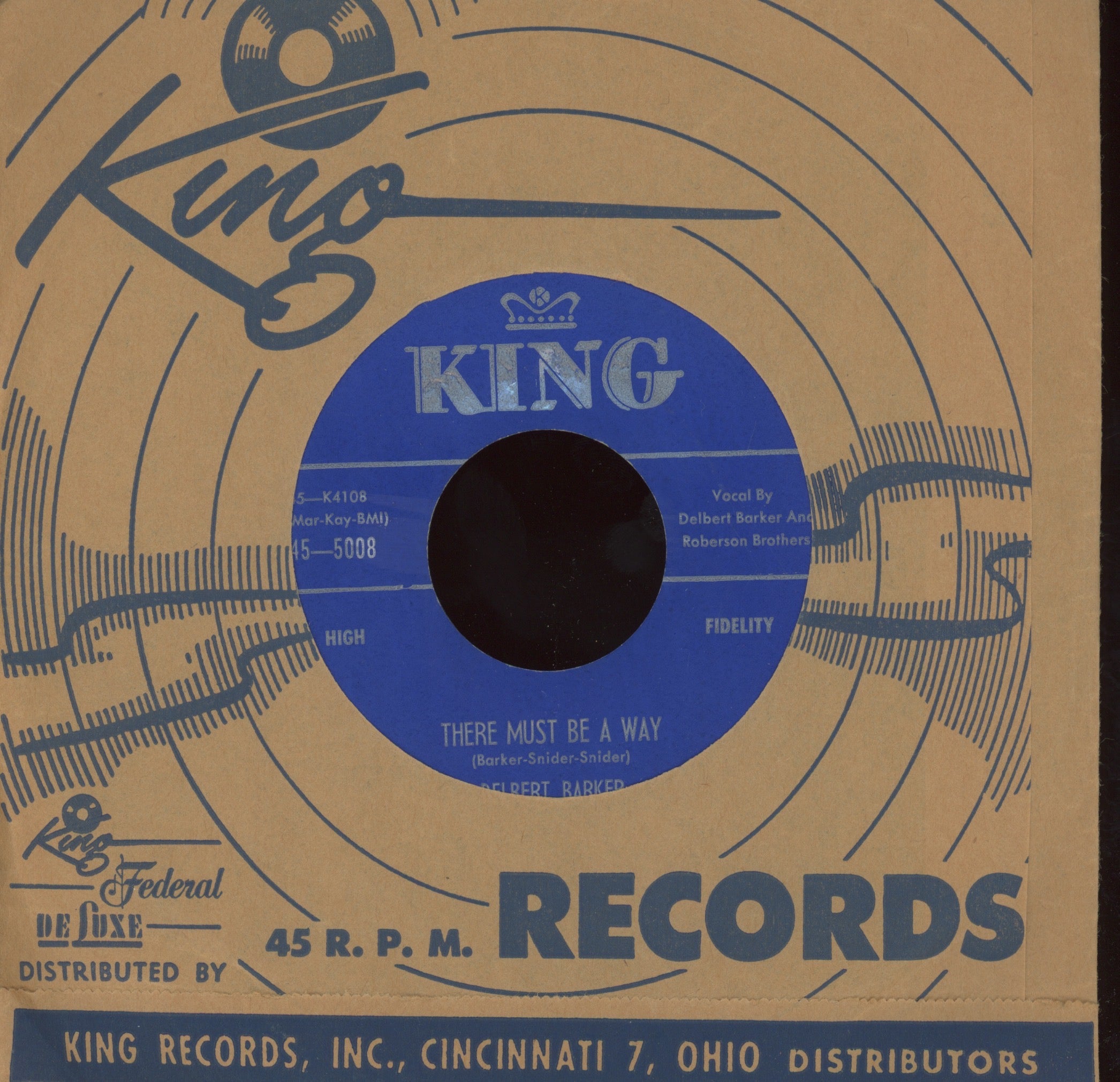 Delbert Barker - Wild Heart on King Hillbilly Bop 45