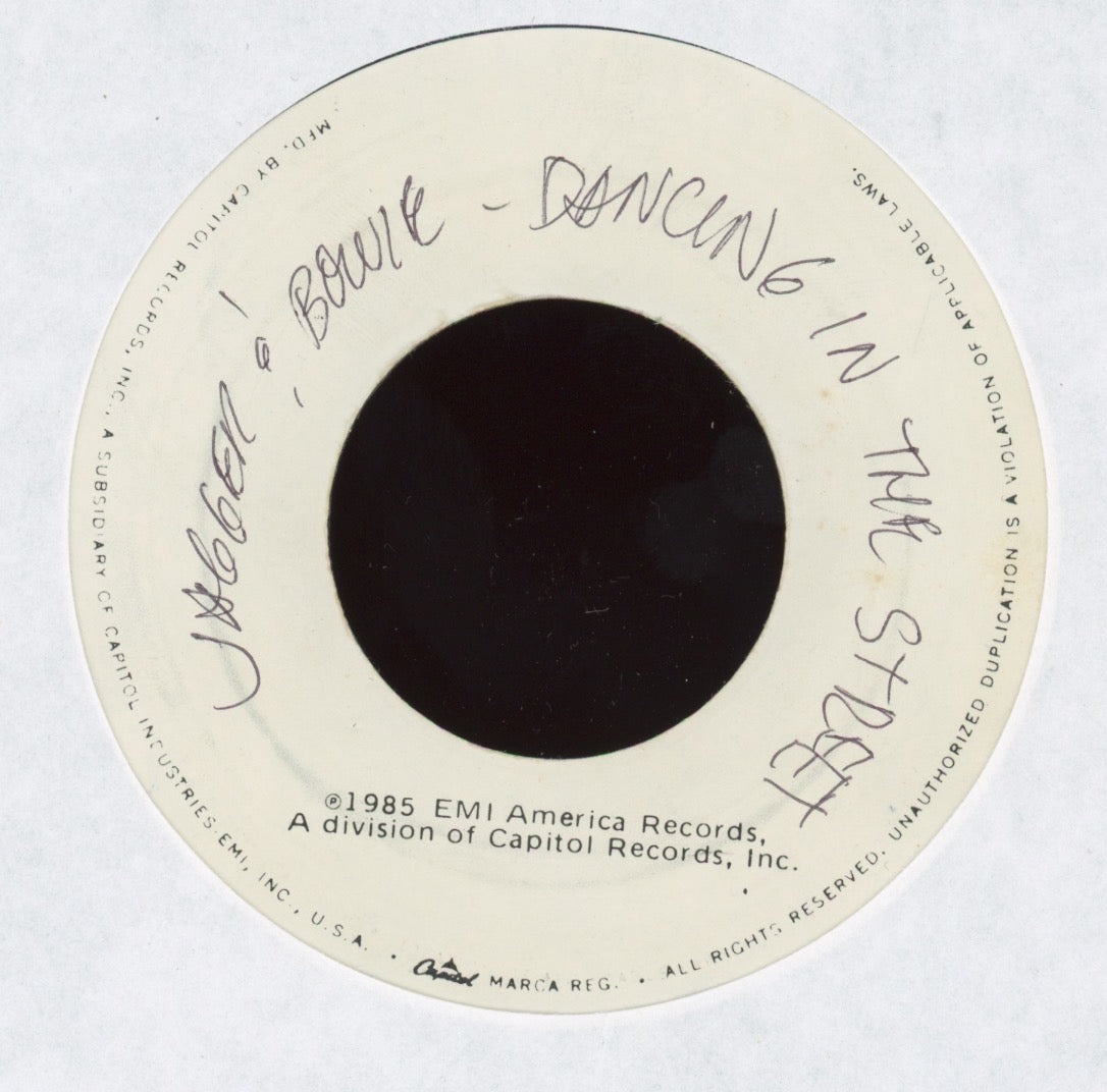 David Bowie & Mick Jagger - Dancing In The Street on EMI America Test Pressing Rock 45