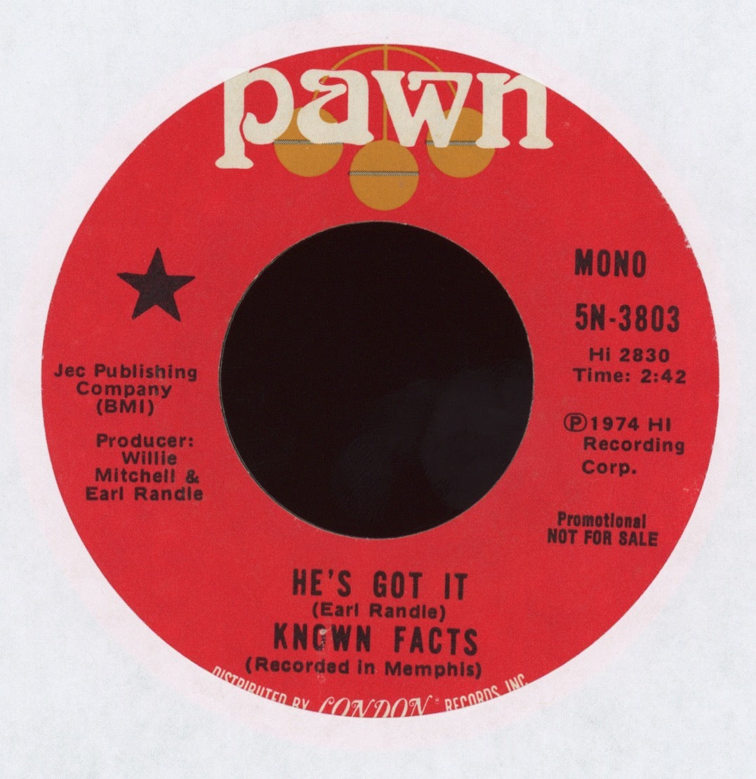 Known Facts - He's Got It on Pawn Soul Funk 45