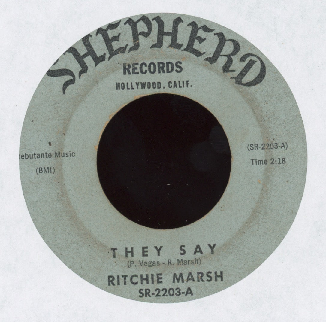 Richard Marsh - They Say on Shepherd R&B Teen 45