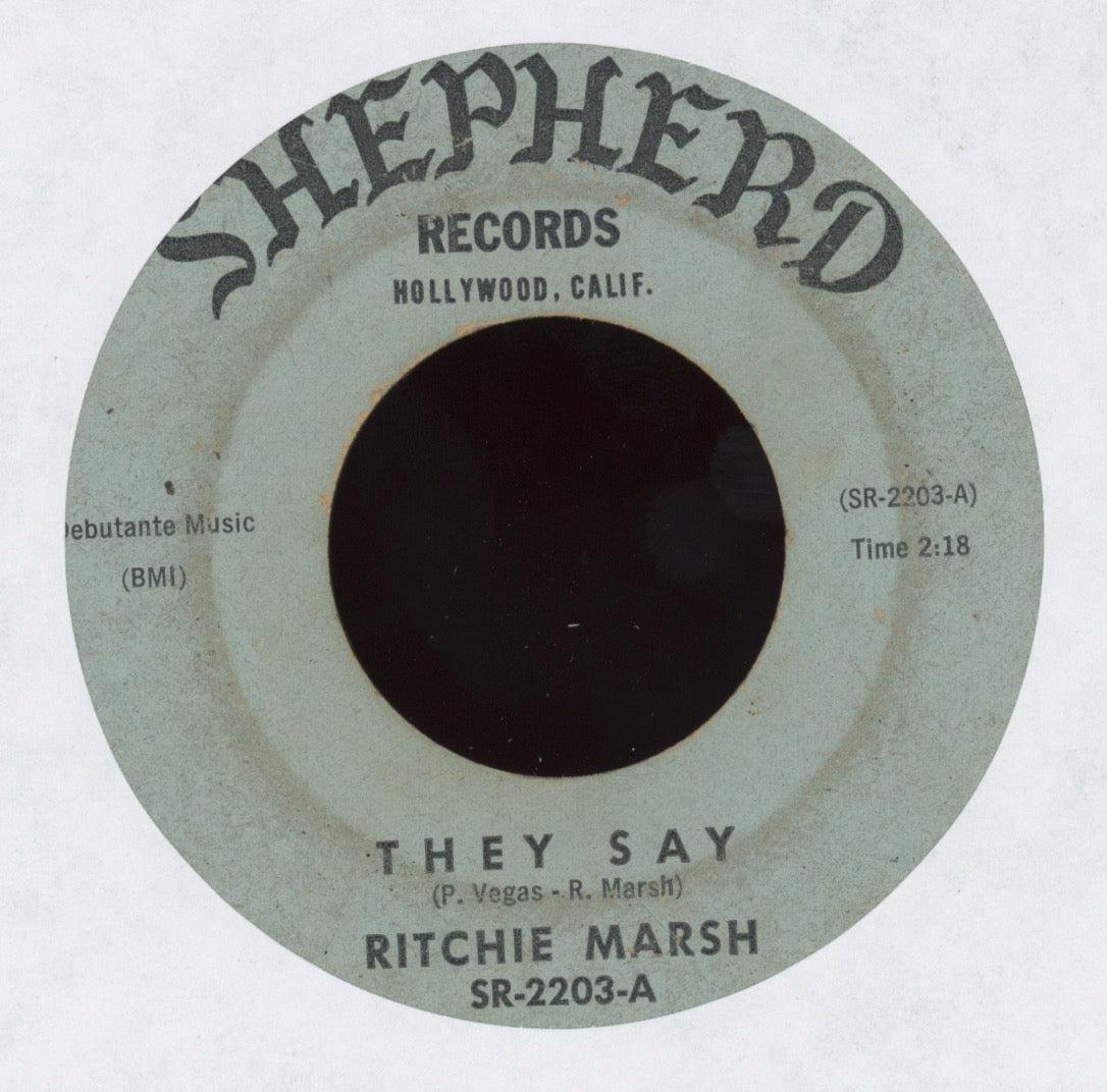 Richard Marsh - They Say on Shepherd R&B Teen 45