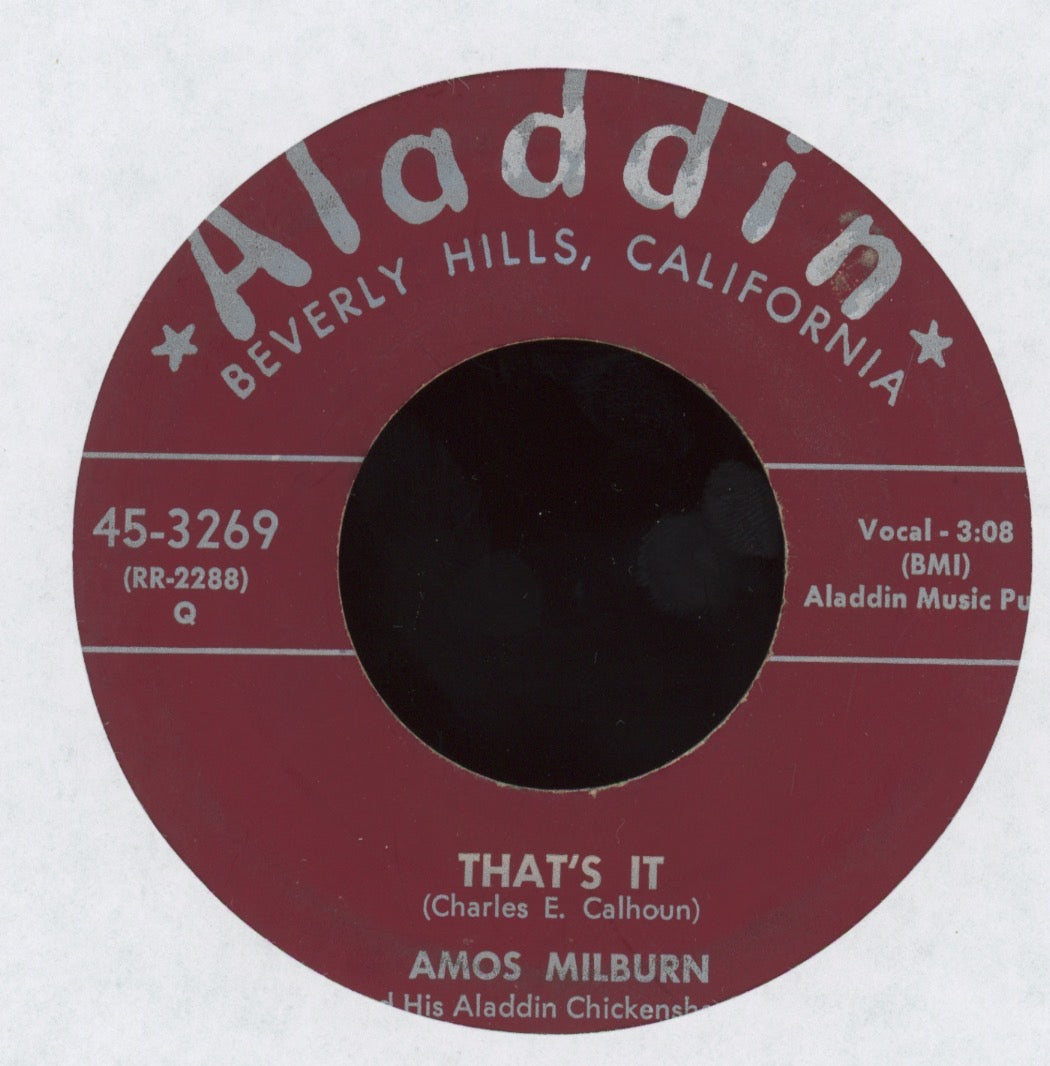 Amos Milburn And His Aladdin Chickenshackers - One, Two, Three, Everybody on Aladdin R&B Rocker 45