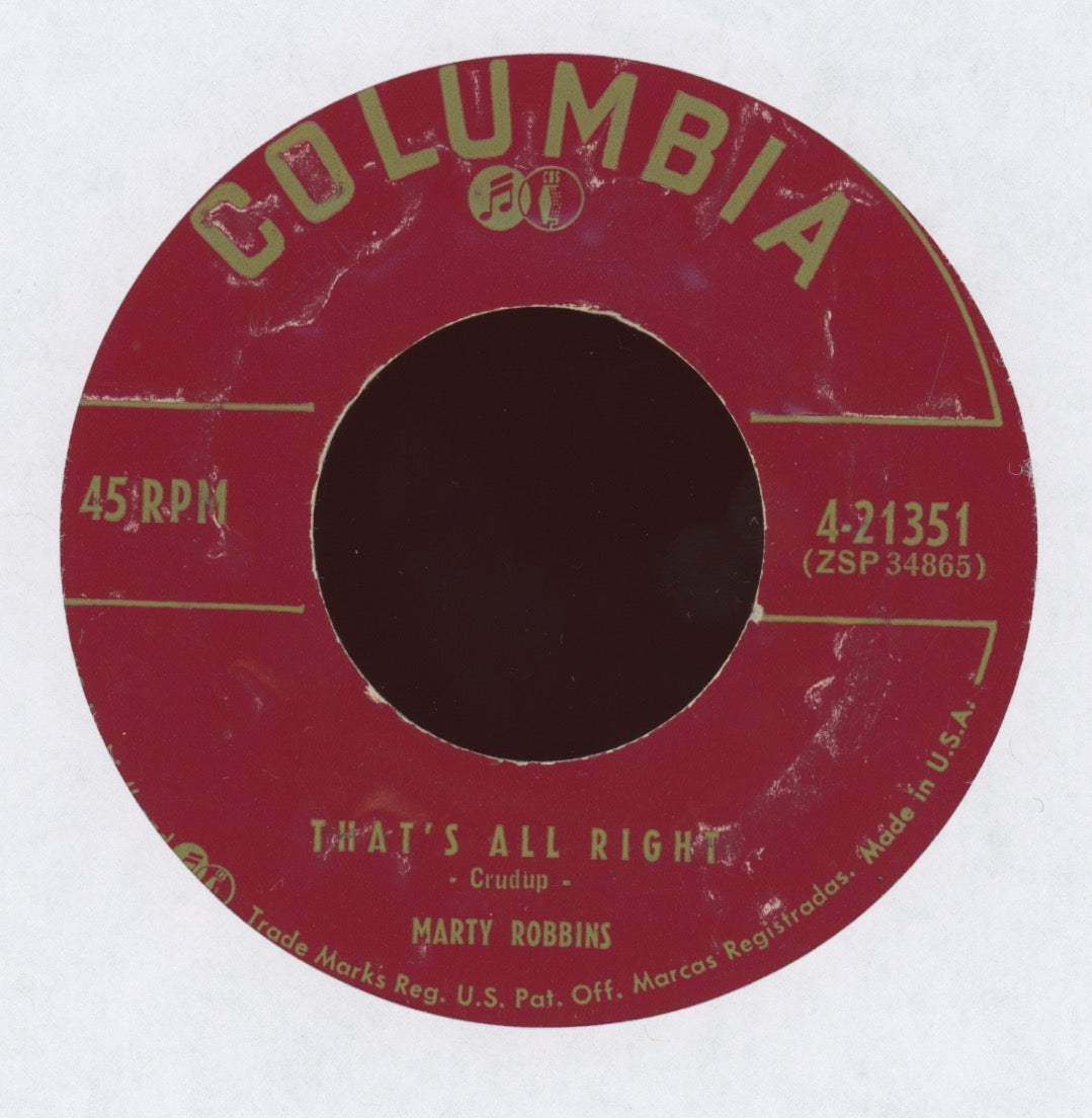 Marty Robbins - That's All Right on Columbia Rockabilly 45