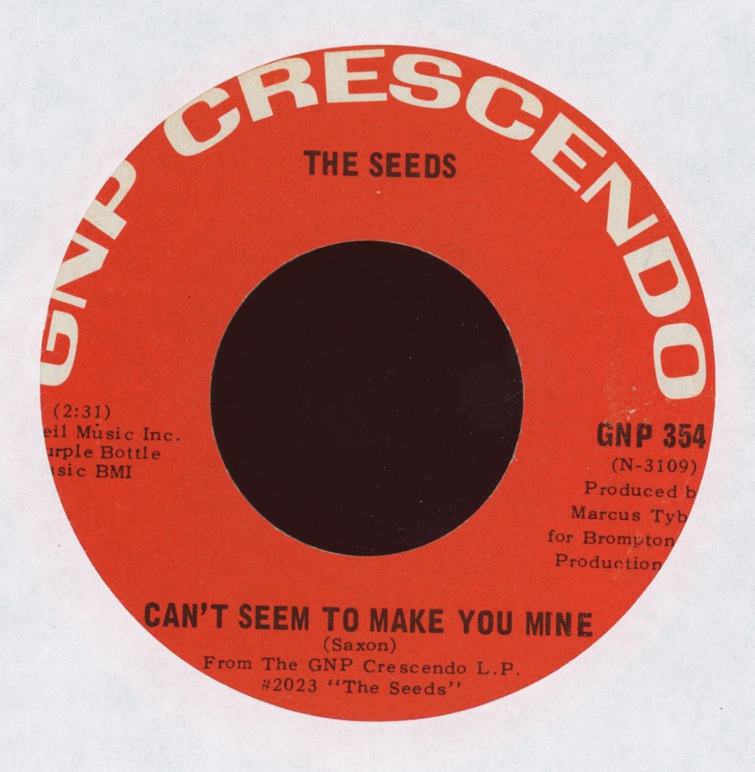 The Seeds - Can't Seem To Make You Mine on GNP Crescendo Garage 45