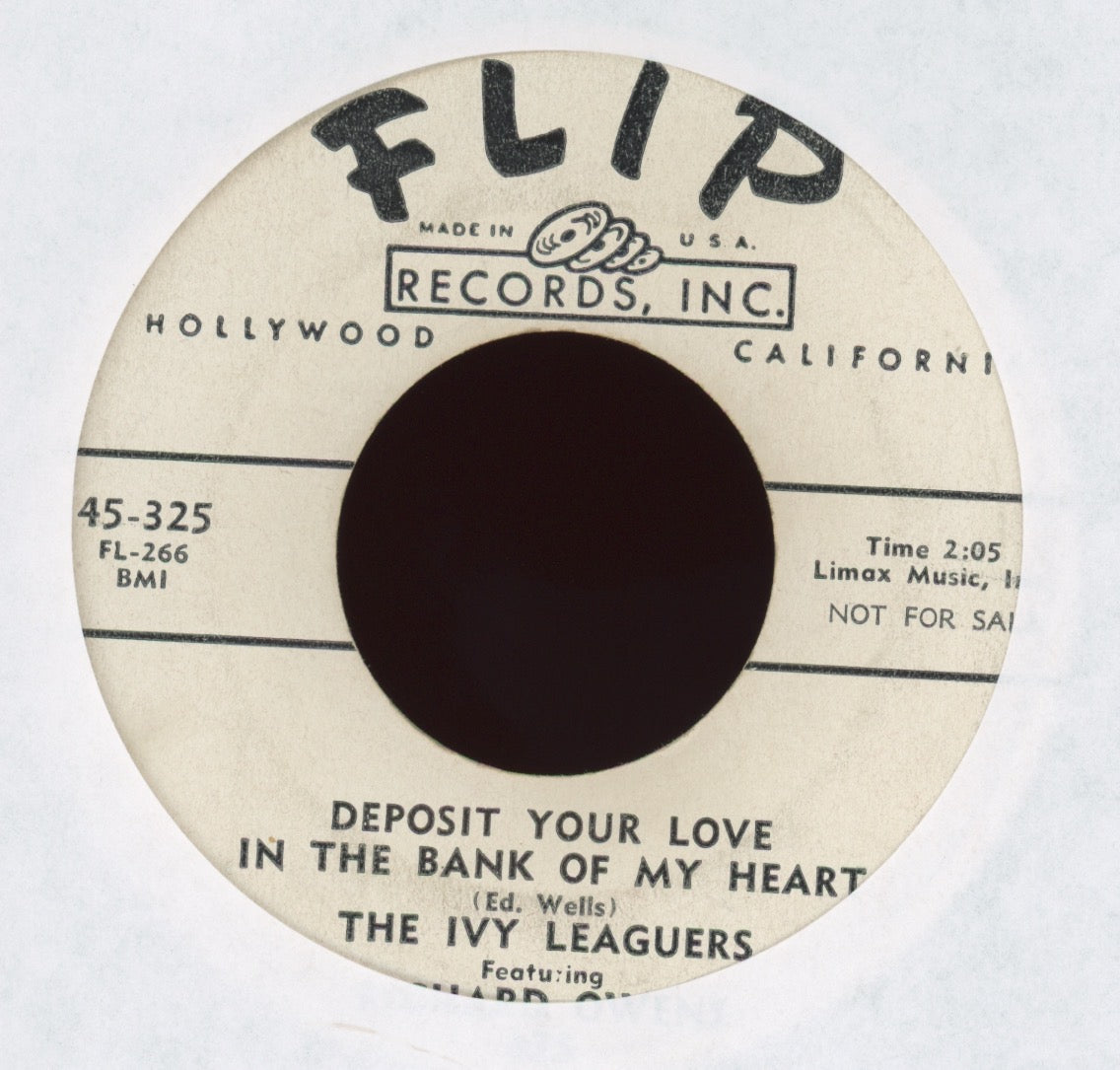 The Ivy Leaguers Featuring Richard Owens - Beware Of Love on Flip Promo R&B Doo Wop 45
