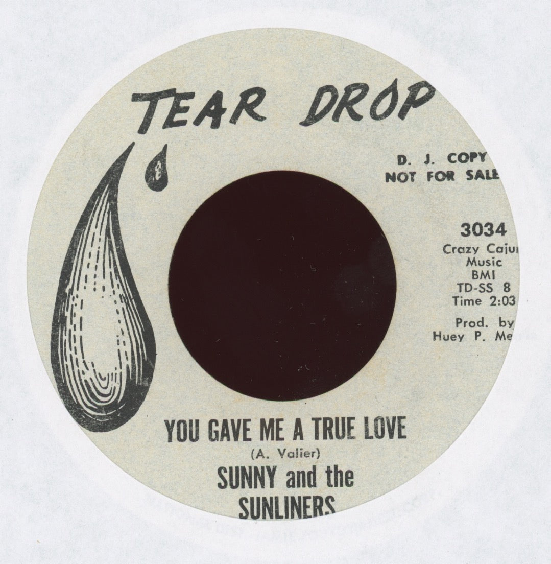 Sunny & The Sunliners - It's Too Late on Tear Drop Promo R&B 45