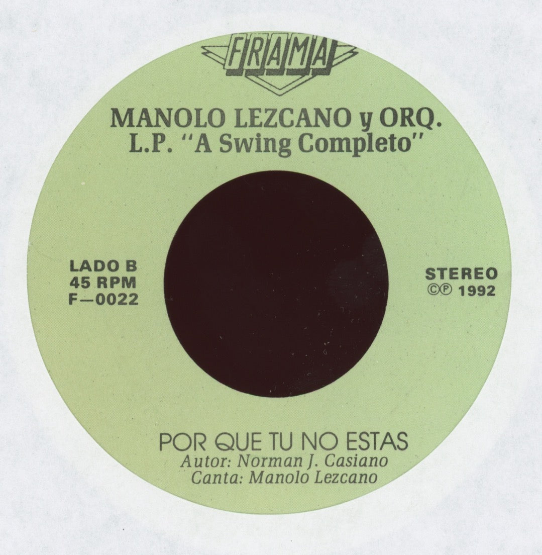 Manolo Lezcano - Hay Que Arrimar El Alma on Frama Latin 45