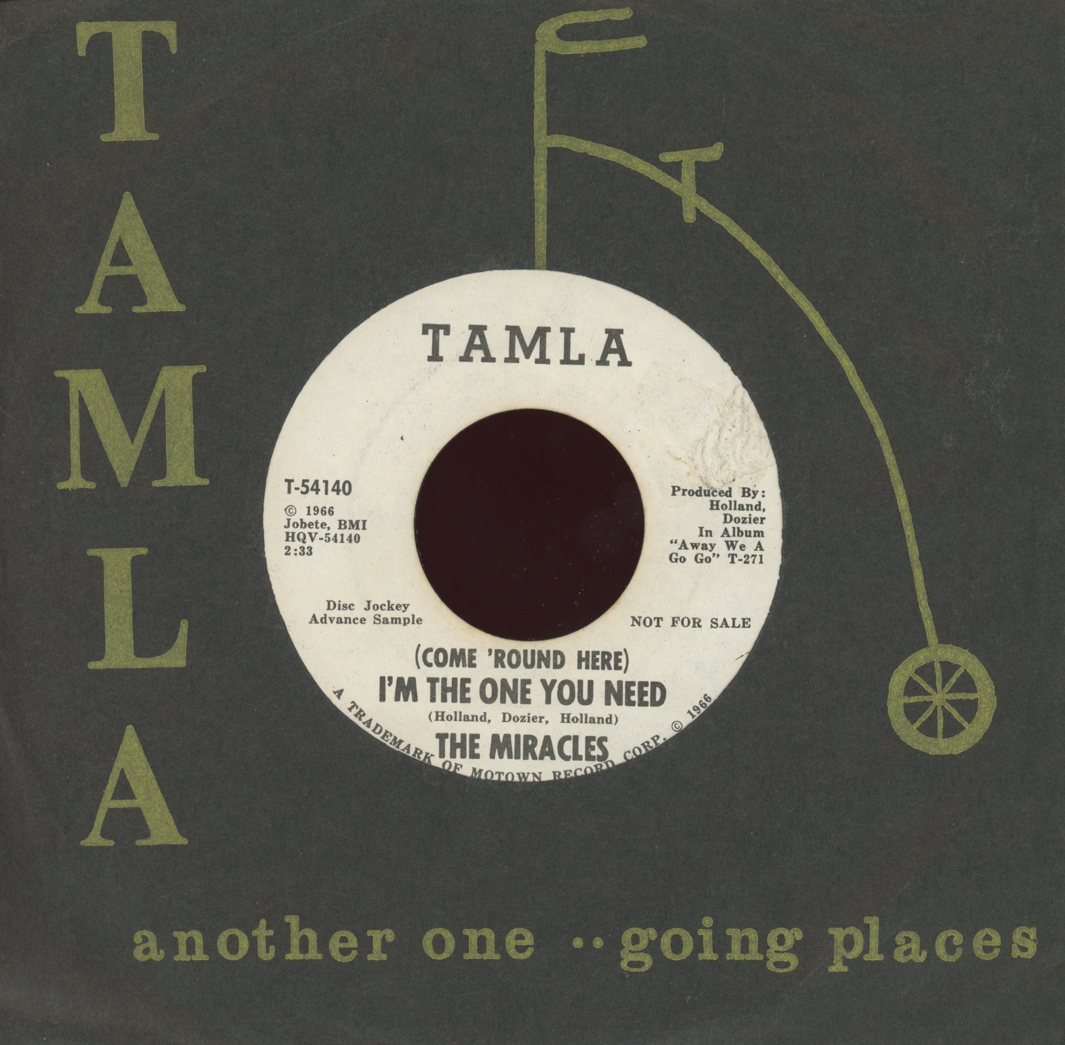 The Miracles - (Come 'Round Here) I'm The One You Need on Tamla Promo Northern Soul 45