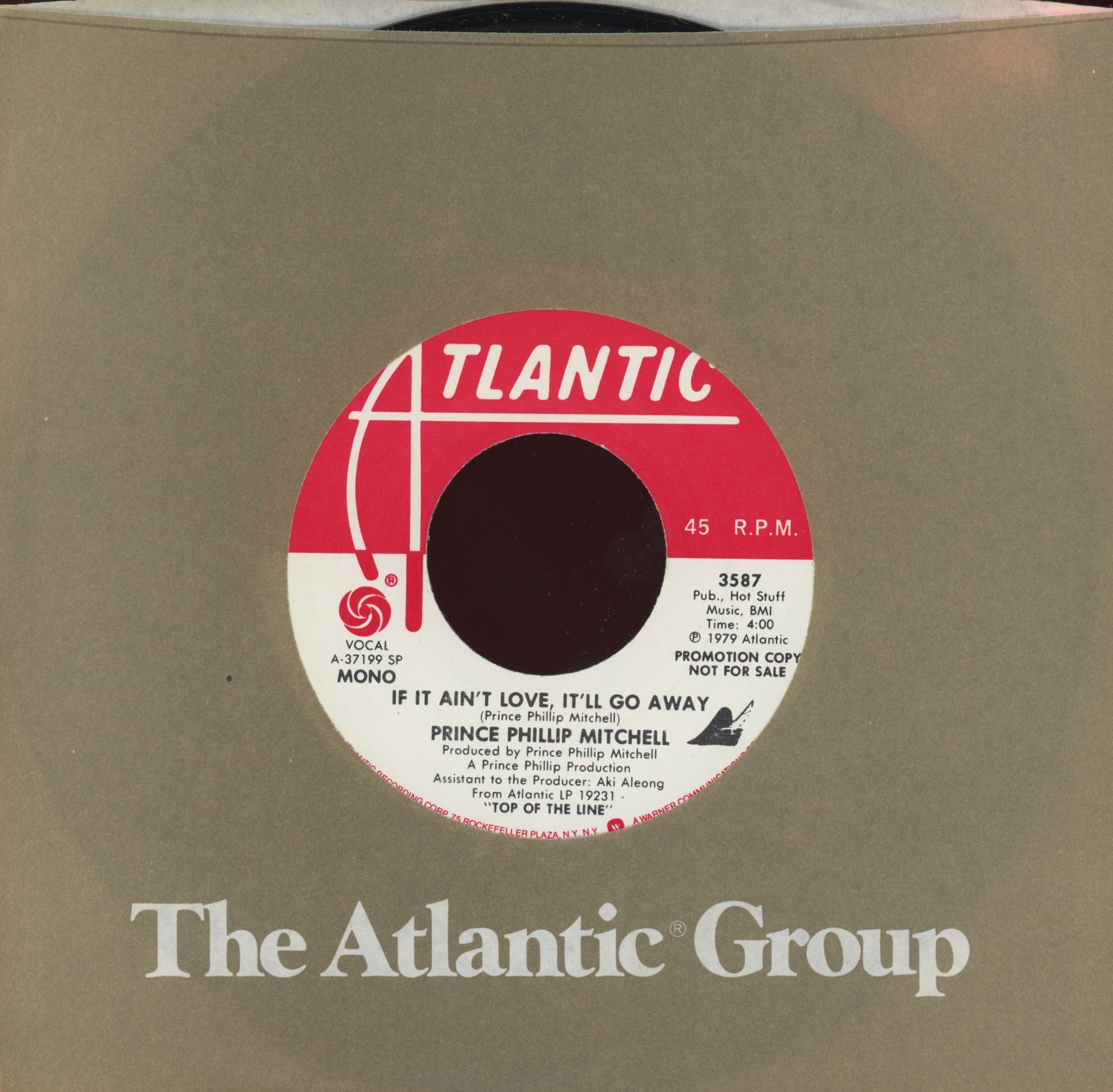 Phillip Mitchell - If It Ain't Love, It'll Go Away on Atlantic Promo 70's Sweet Soul 45