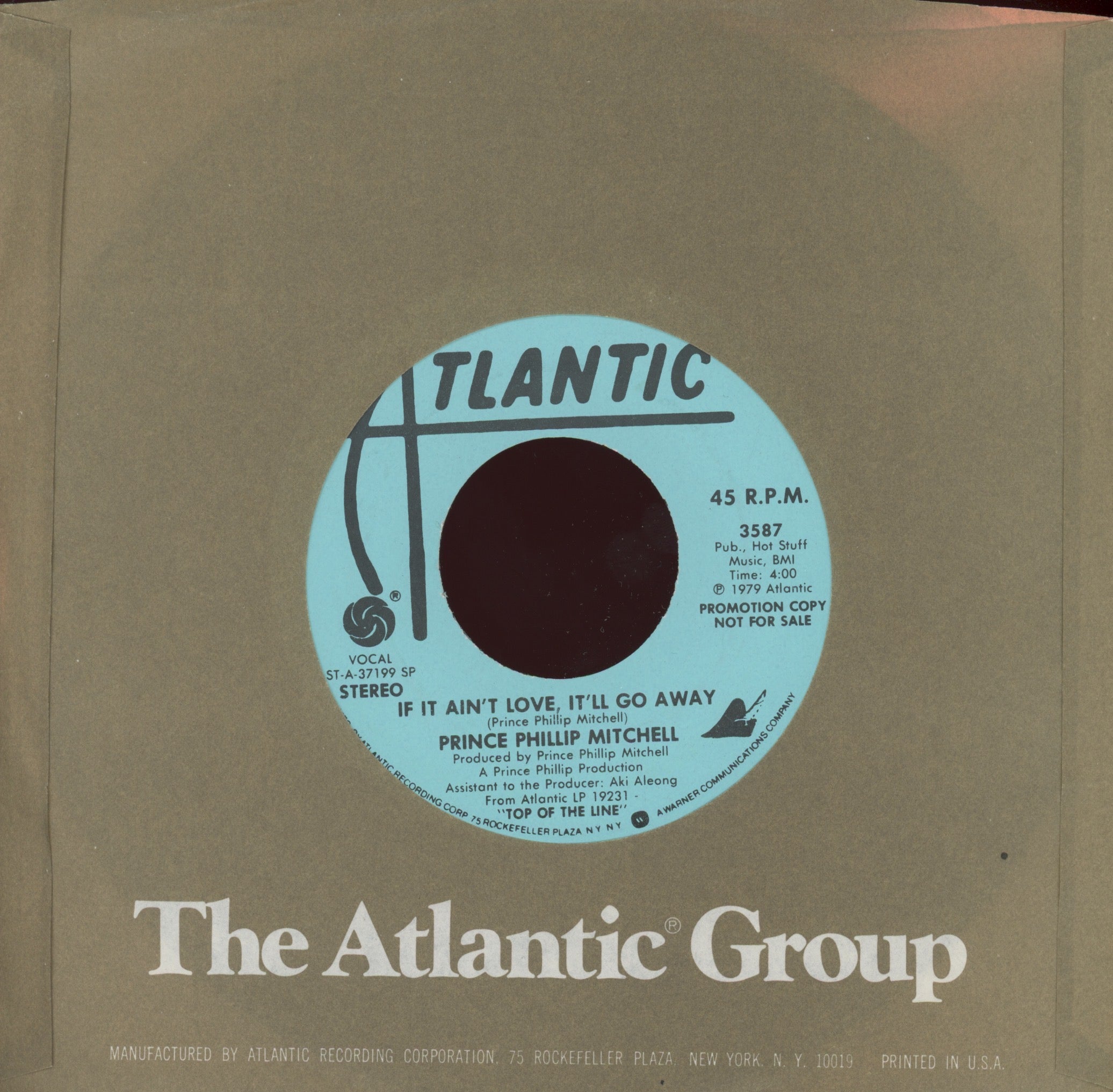 Phillip Mitchell - If It Ain't Love, It'll Go Away on Atlantic Promo 70's Sweet Soul 45