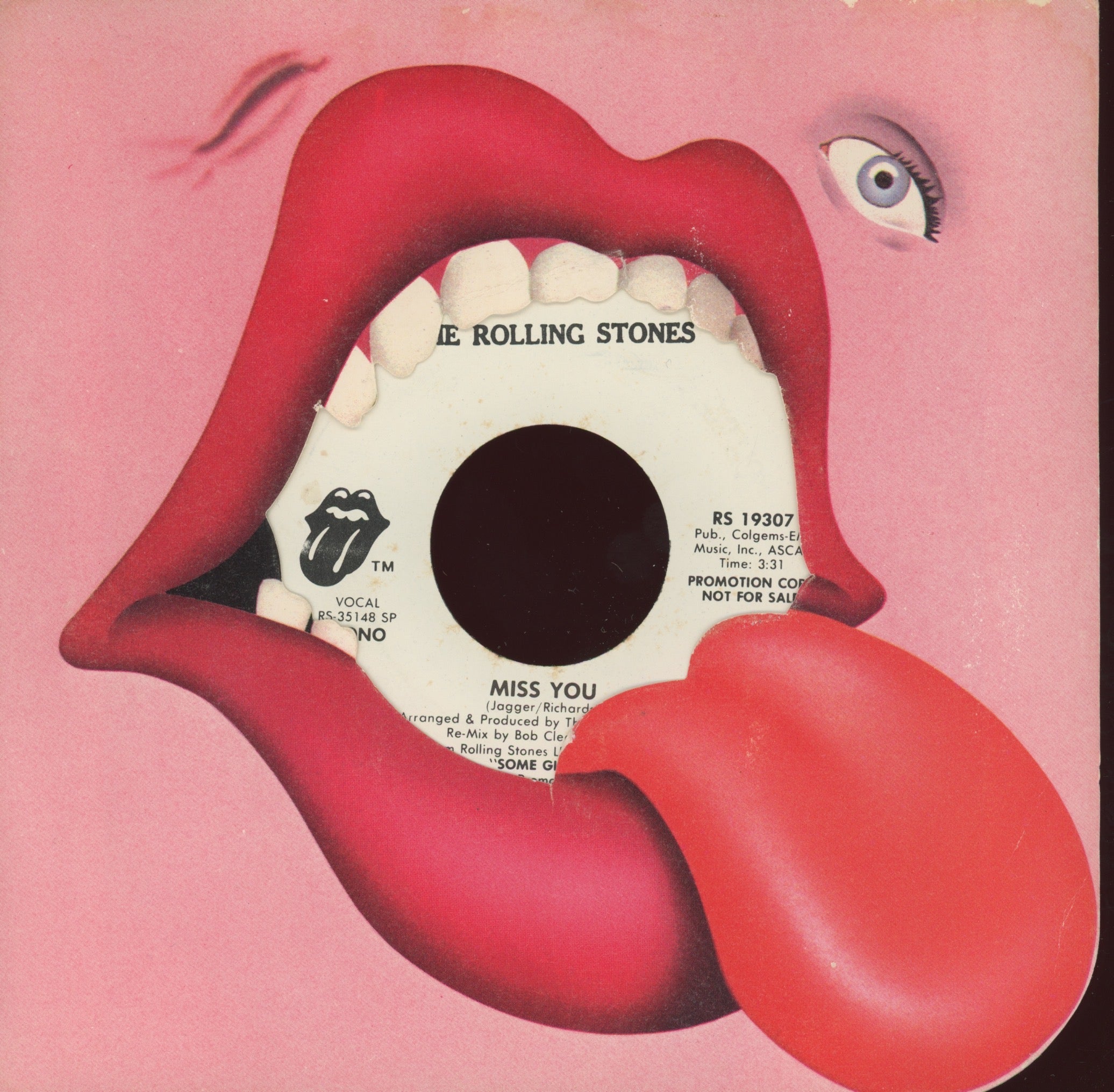 The Rolling Stones - Miss You on Rolling Stones Records Promo Rock 45