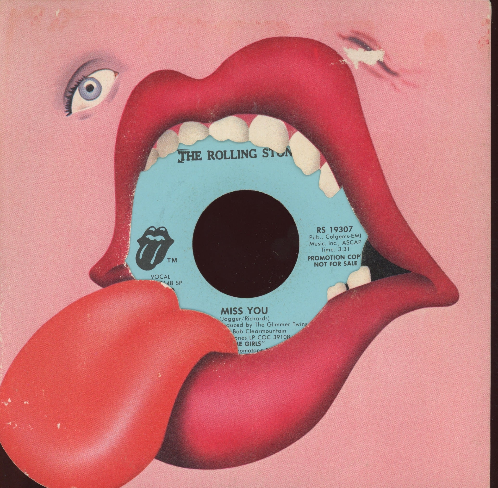 The Rolling Stones - Miss You on Rolling Stones Records Promo Rock 45
