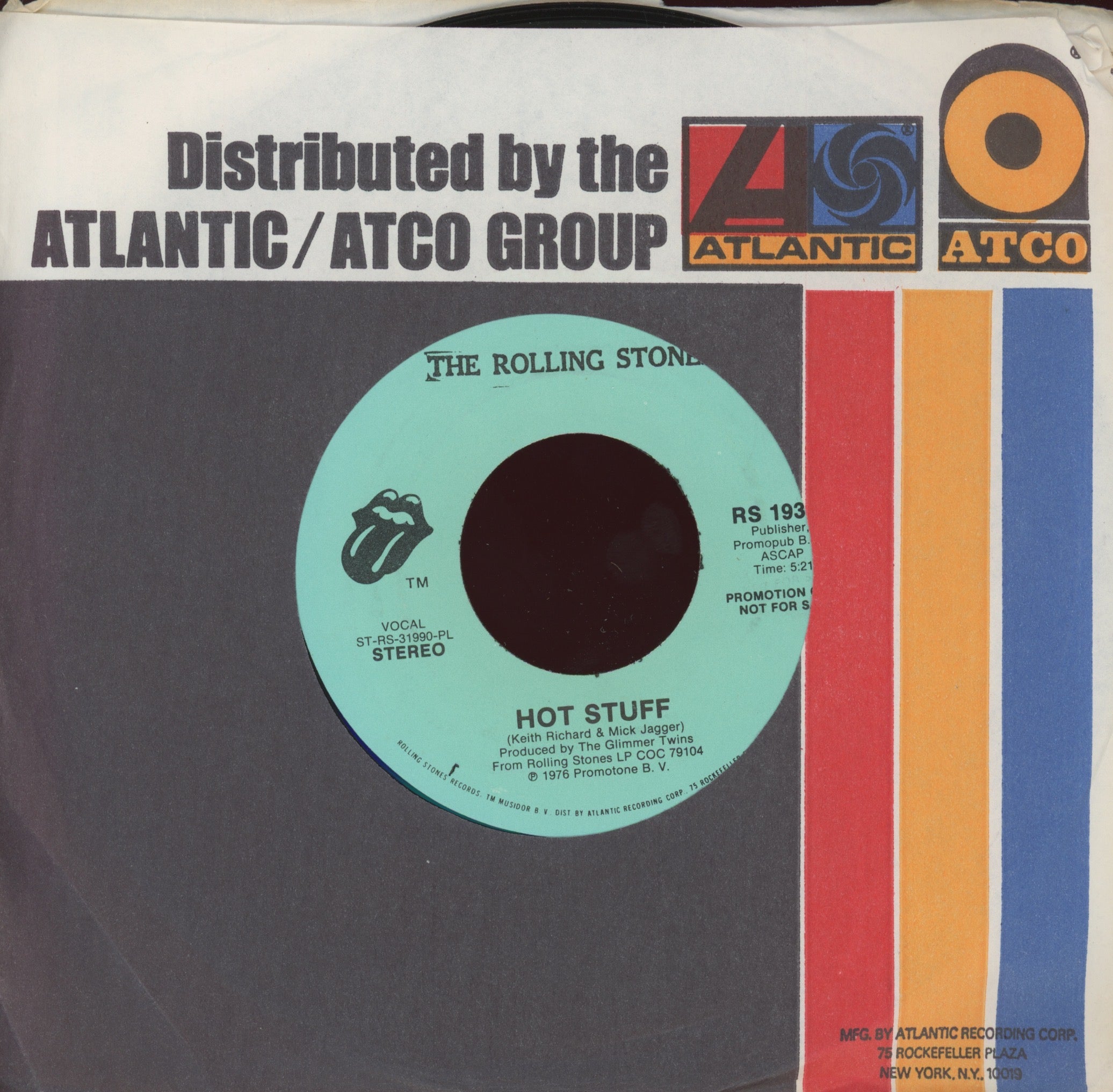 The Rolling Stones - Hot Stuff on Rolling Stones Records Promo Rock 45