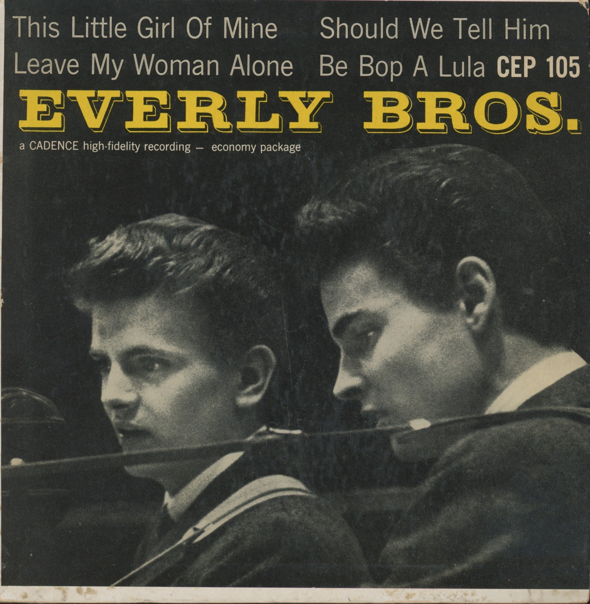 Everly Brothers - Everly Bros. on Cadence CEP-105 45 EP With Picture Cover