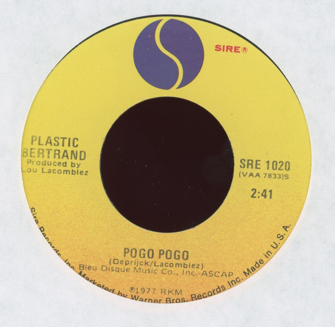 Plastic Bertrand - Ca Plane Pour Moi on Sire 45 With Picture Sleeve
