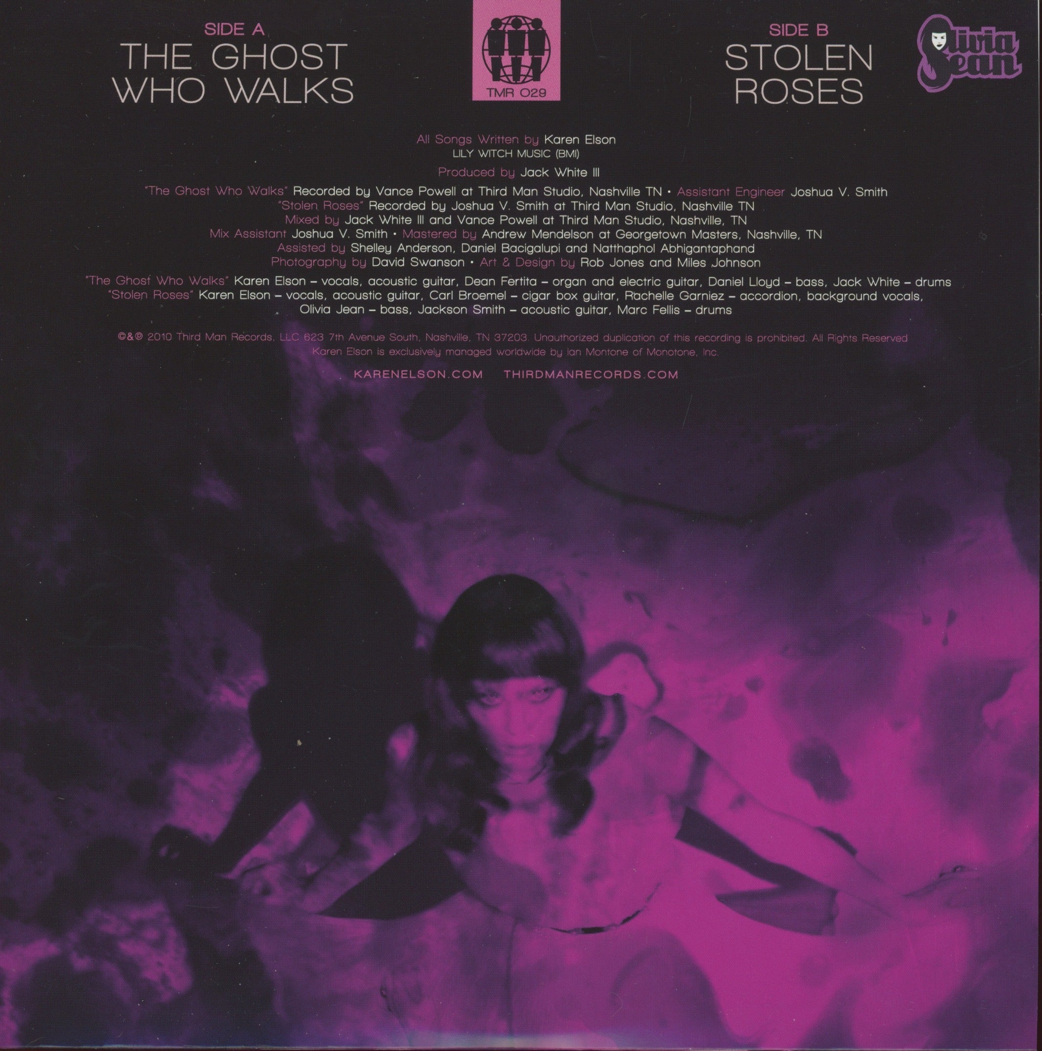 Karen Elson - The Ghost Who Walks on Third Man 45 With Picture Sleeve