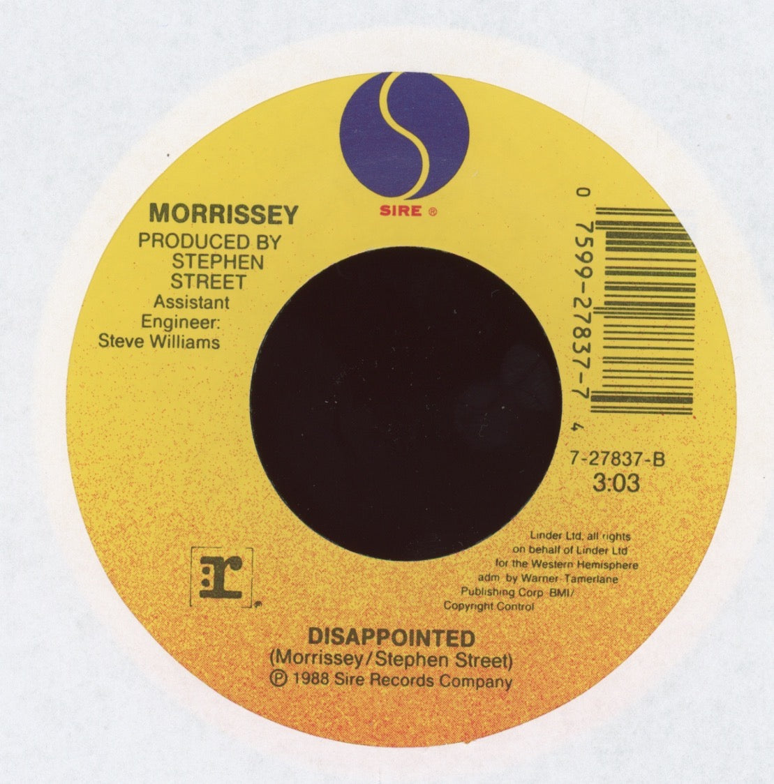 Morrissey - Everyday Is Like Sunday on Sire