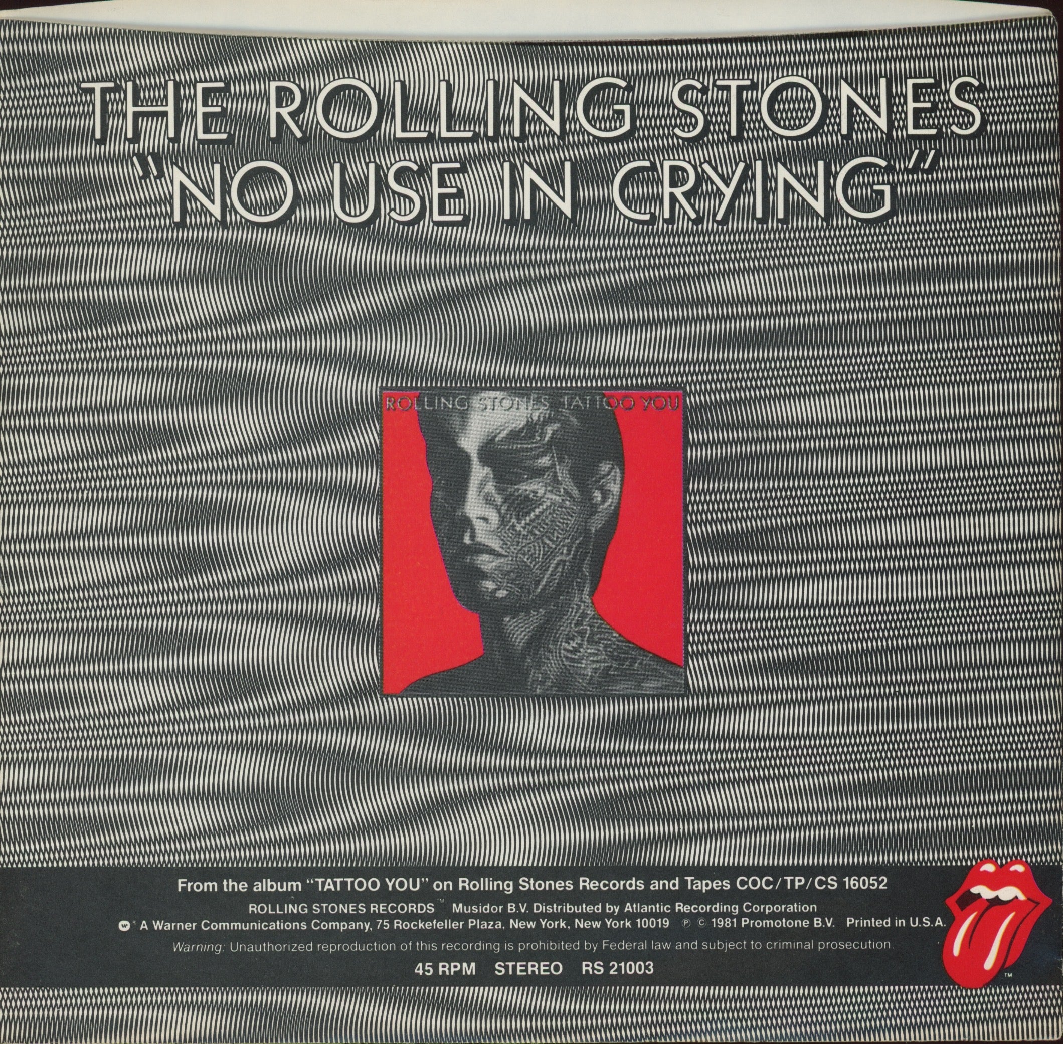The Rolling Stones - Start Me Up on Rolling Stones Records Promo 45 With Picture Sleeve